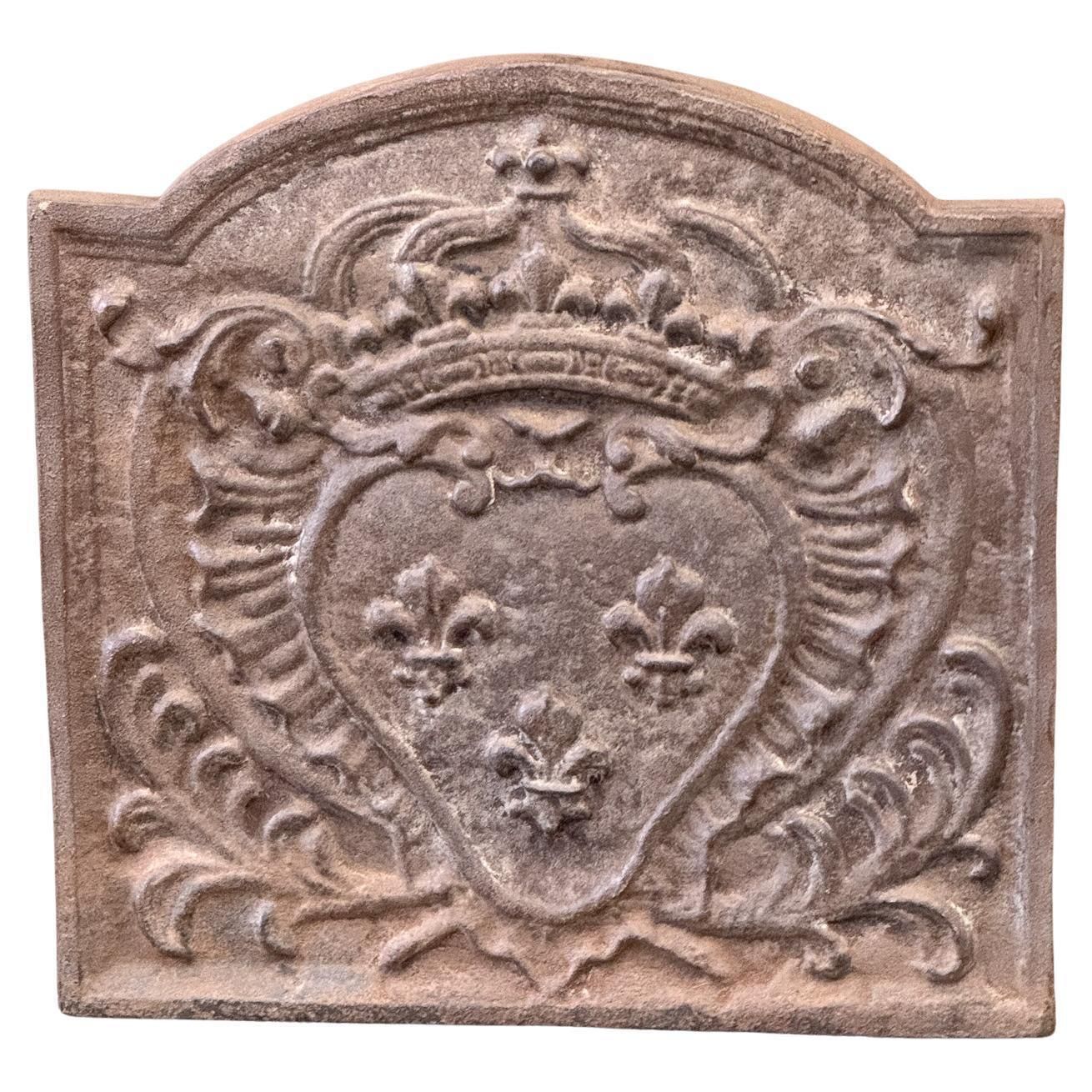 French Louis XV Style 'Arms Of France' Fireback / Backsplash
