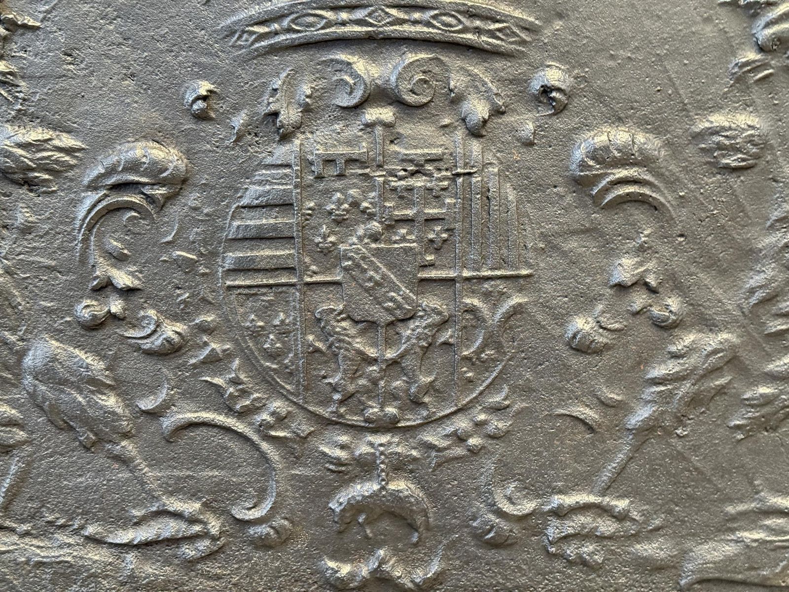 photo for sale 18th Century French 'Arms Of Lorraine' Fireback / Backsplash, Louis XV Period