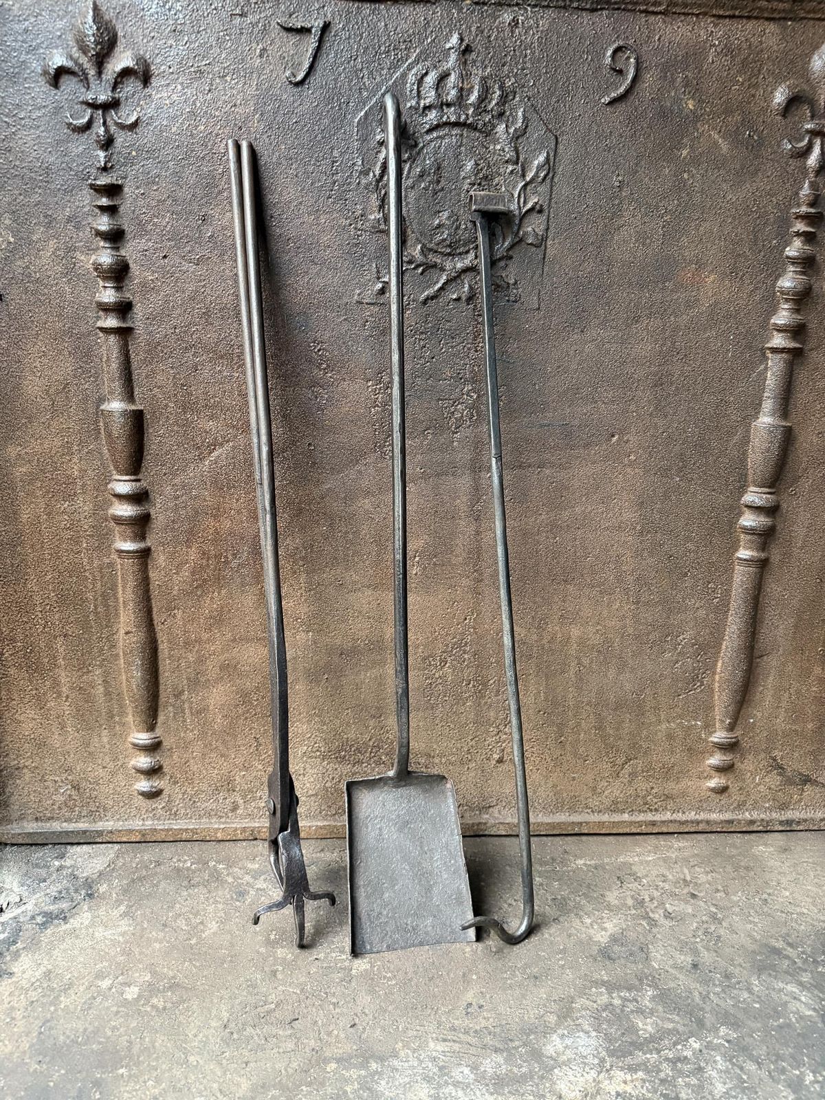 Large 18th Century French Fireplace Tools Or Fire Tools photo furniture