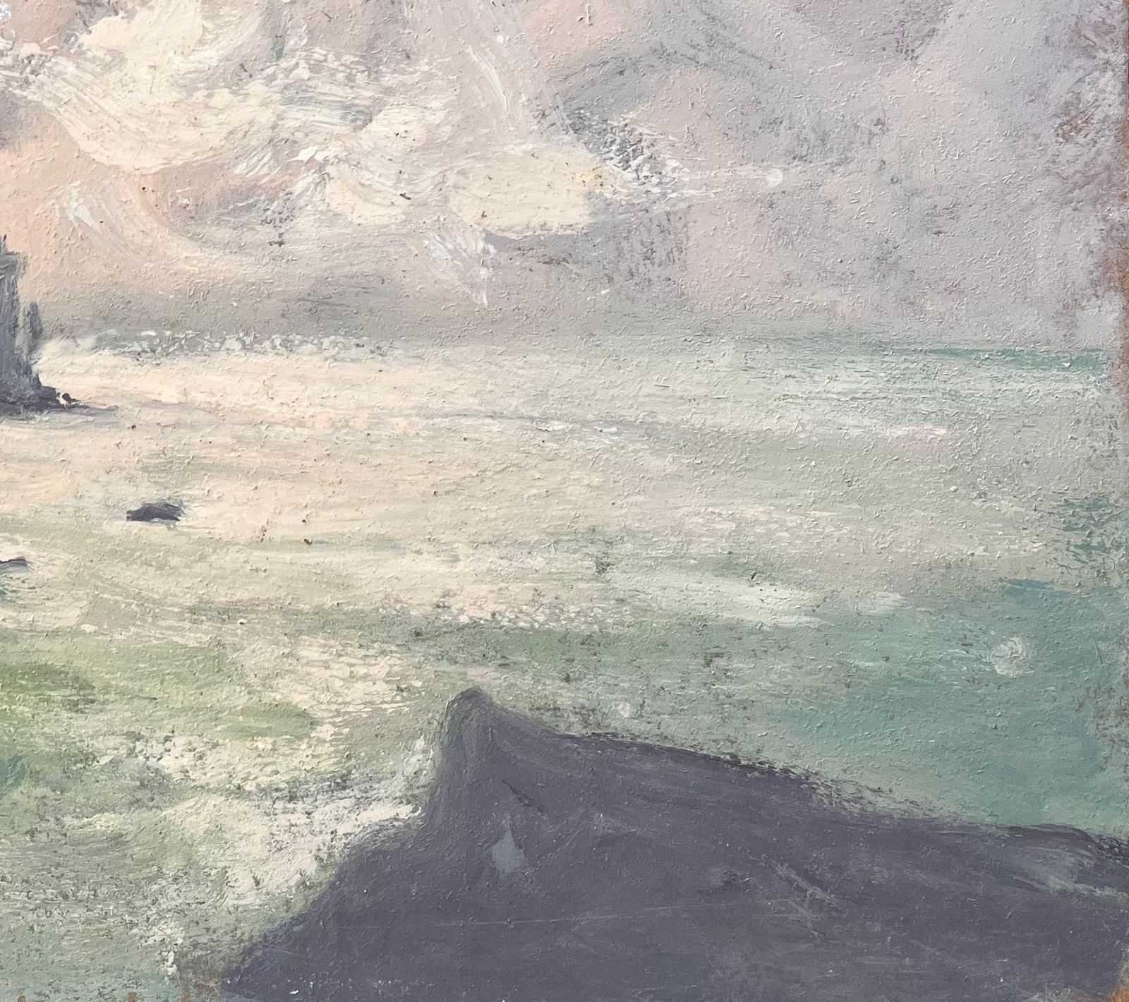French Impressionist Seascape Oil Of La Vieille Lighthouse Off Pointe Du Raz photo furniture