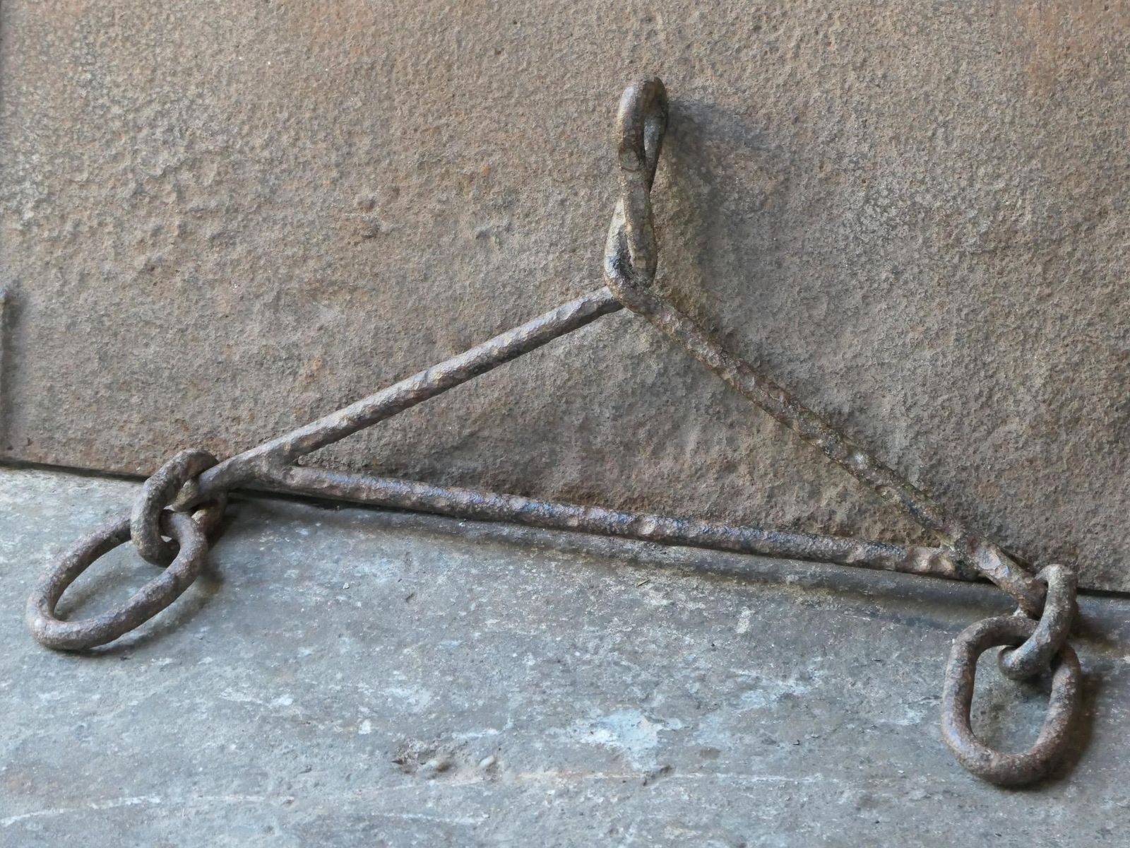 Large 17th Century French Fireplace Pot Hook, Louis XIV Period photo Home Fixtures