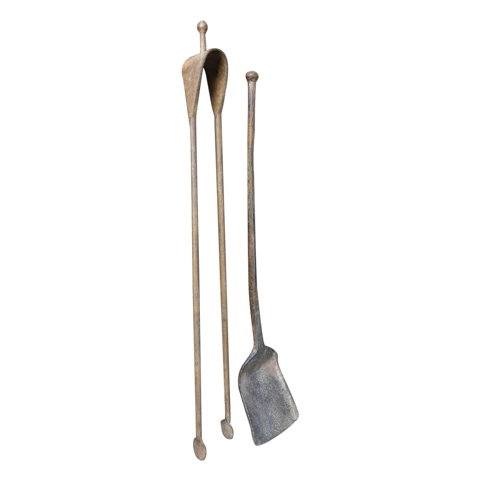 Rustic French Neoclassical Fireplace Tools, Louis XV Period