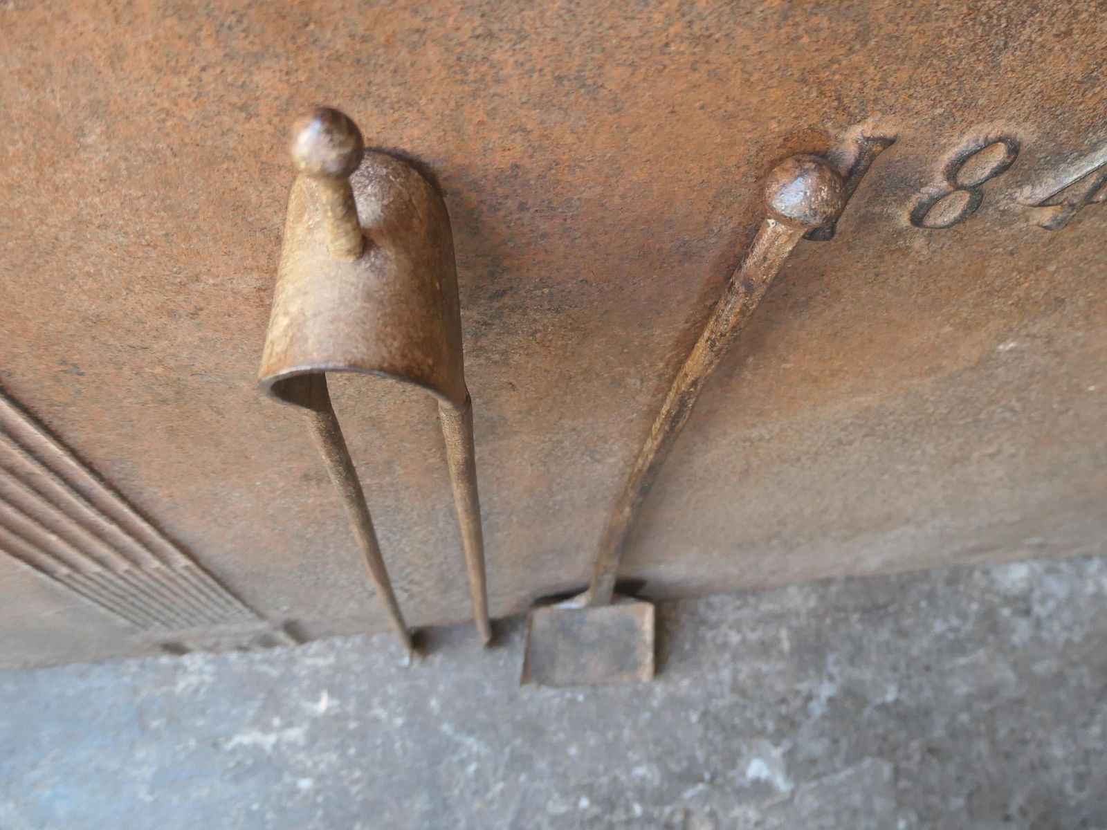 Rustic French Neoclassical Fireplace Tools, Louis XV Period photo Home Fixtures