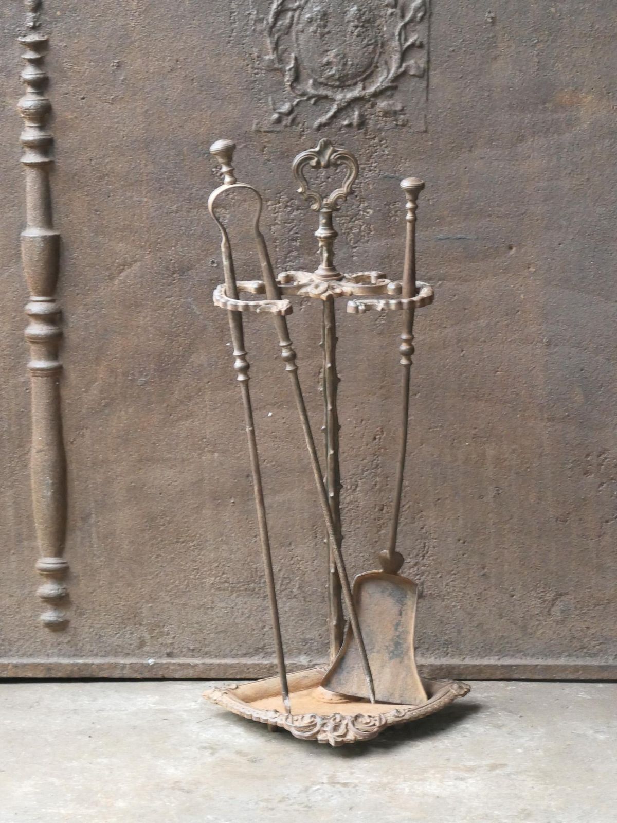 French Art Nouveau Fireplace Tools, Early 20th Century Period photo furniture