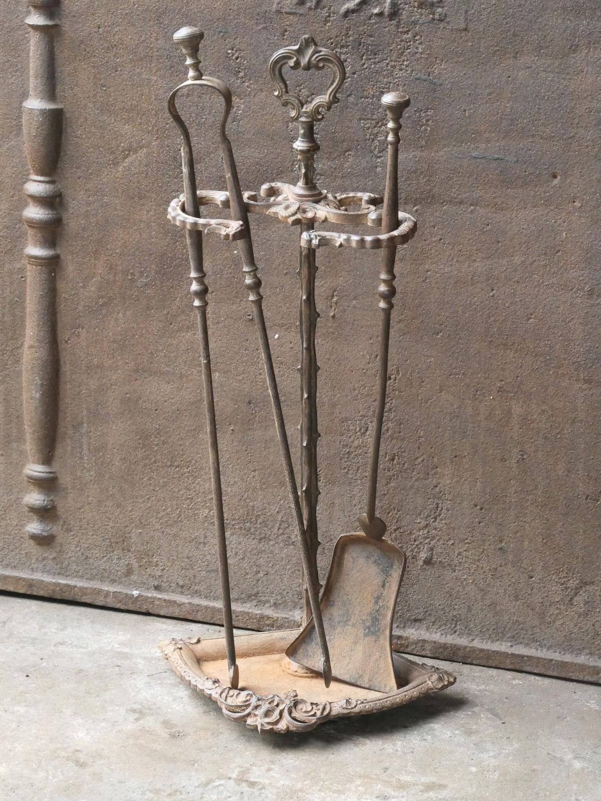 French Art Nouveau Fireplace Tools, Early 20th Century Period photo Home Fixtures
