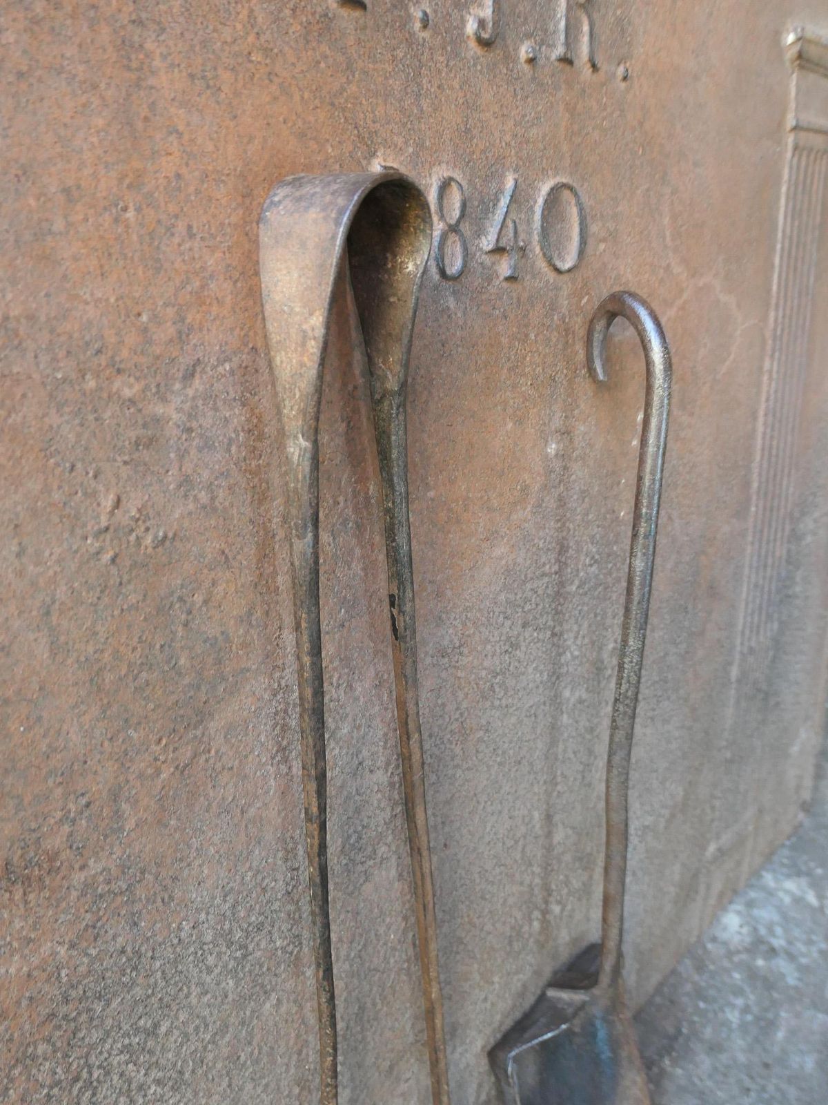 Rustic French Fireplace Tools, 18th 19th Century, Louis XV Period photo vinterior