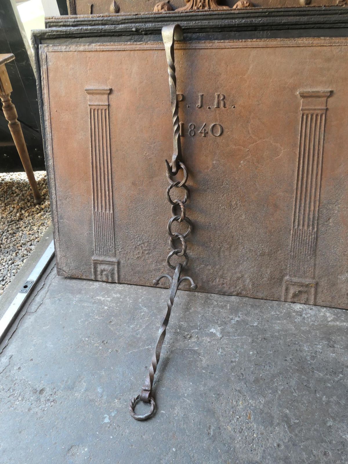 17th Century French Louis XIV Period Fireplace Trammel Or Pot Hanger photo furniture