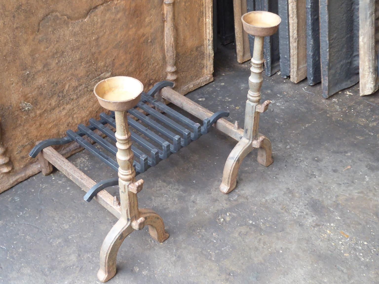 French Napoleon III Style Fireplace Grate Or Fire Basket, 20th Century photo for sale
