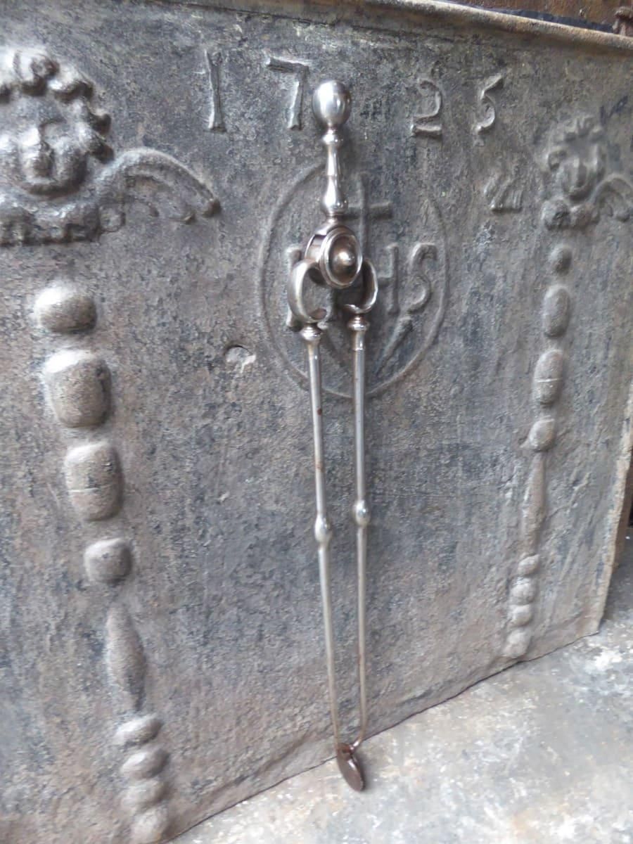 Large Georgian Fireplace Tongs, Early 19th Century photo vinterior
