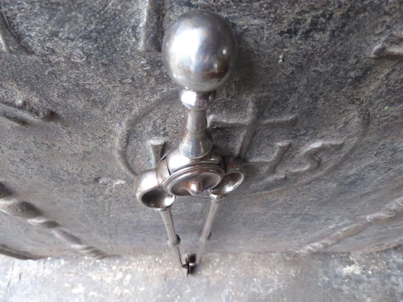 Large Georgian Fireplace Tongs, Early 19th Century photo buy