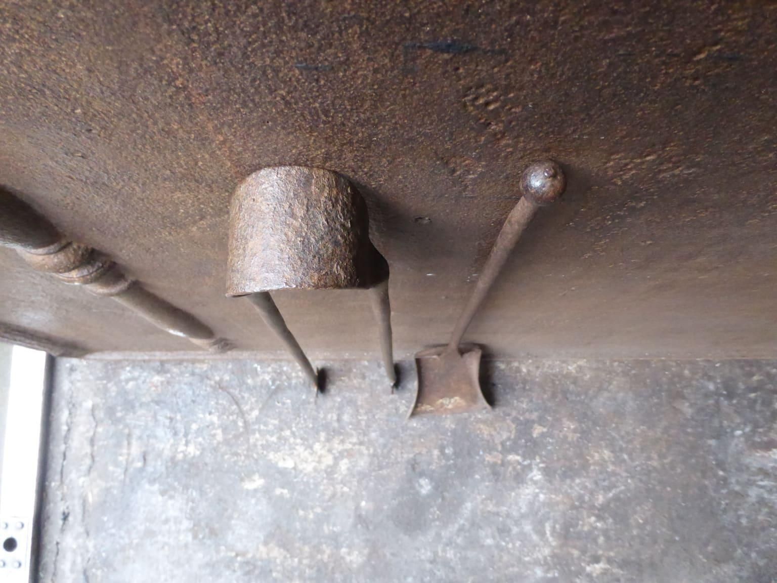 French Wrought Iron Fireplace Tools Or Fire Tools, Louis XV Period, 18th Century photo buy