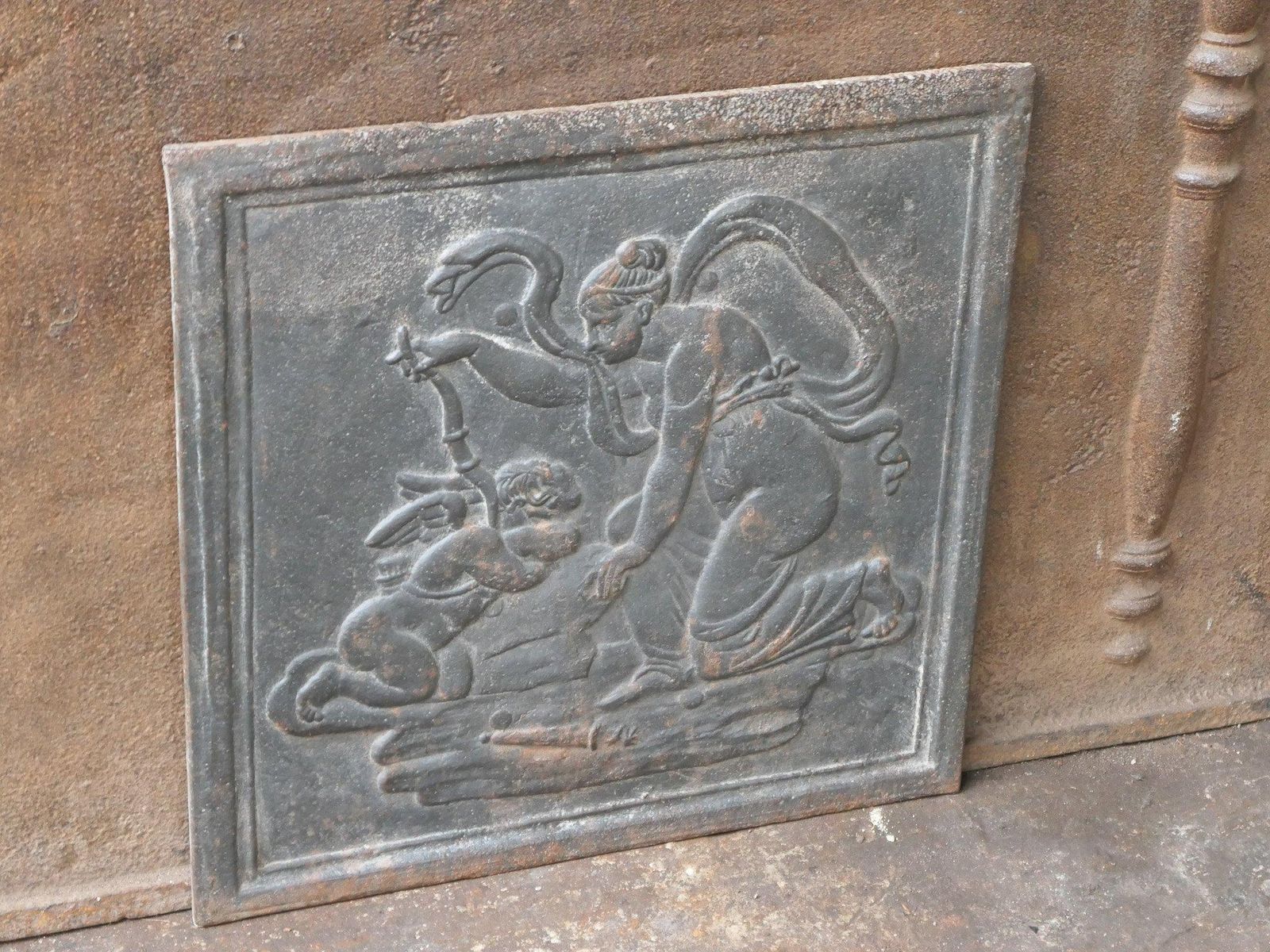 Small French Napoleon III Period 'Diana' Fireback / Backsplash, 19th Century photo Home Fixtures