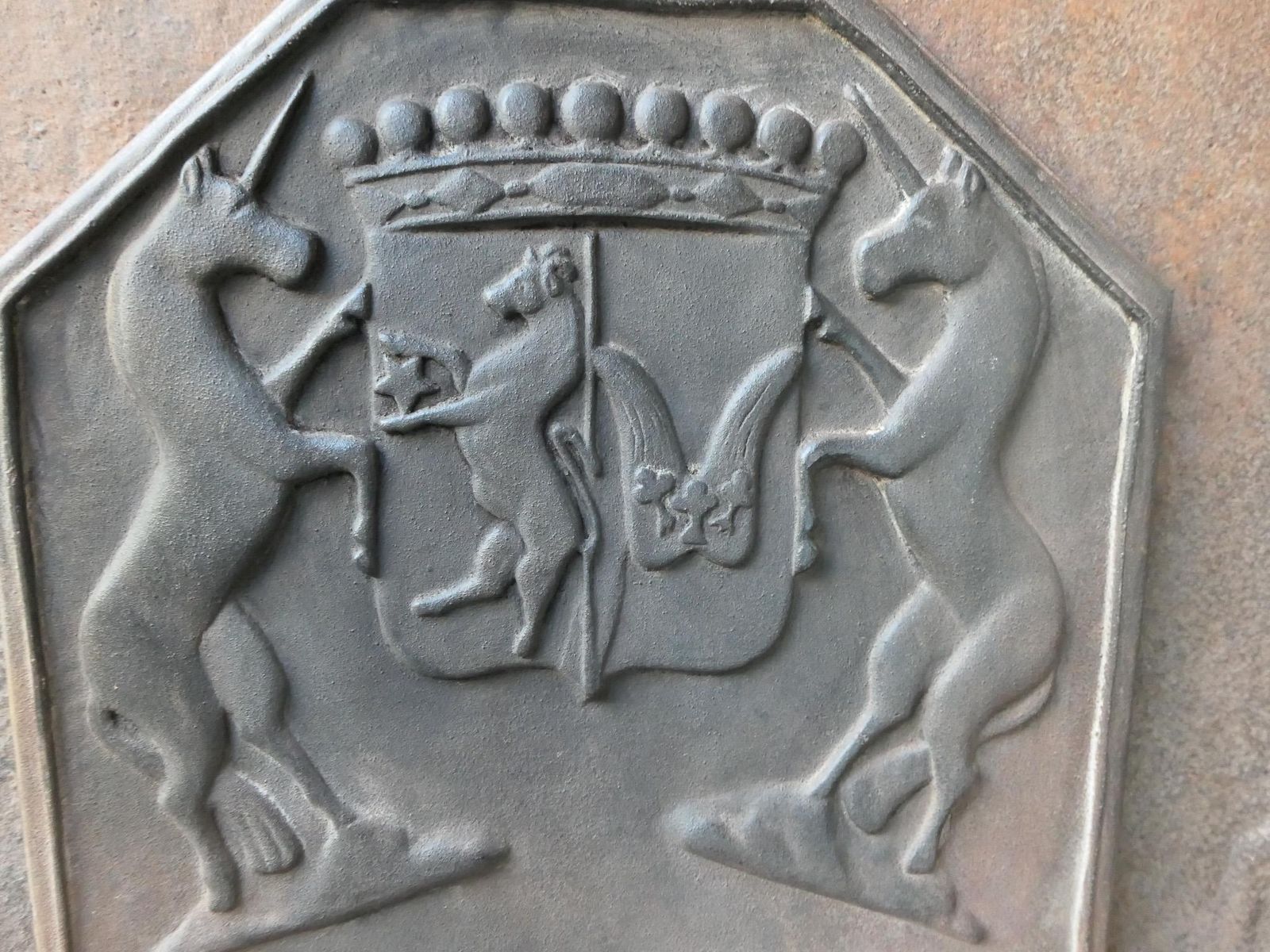 20th Century French Napoleon III Style 'Coat Of Arms' Fireback / Backsplash photo vintage