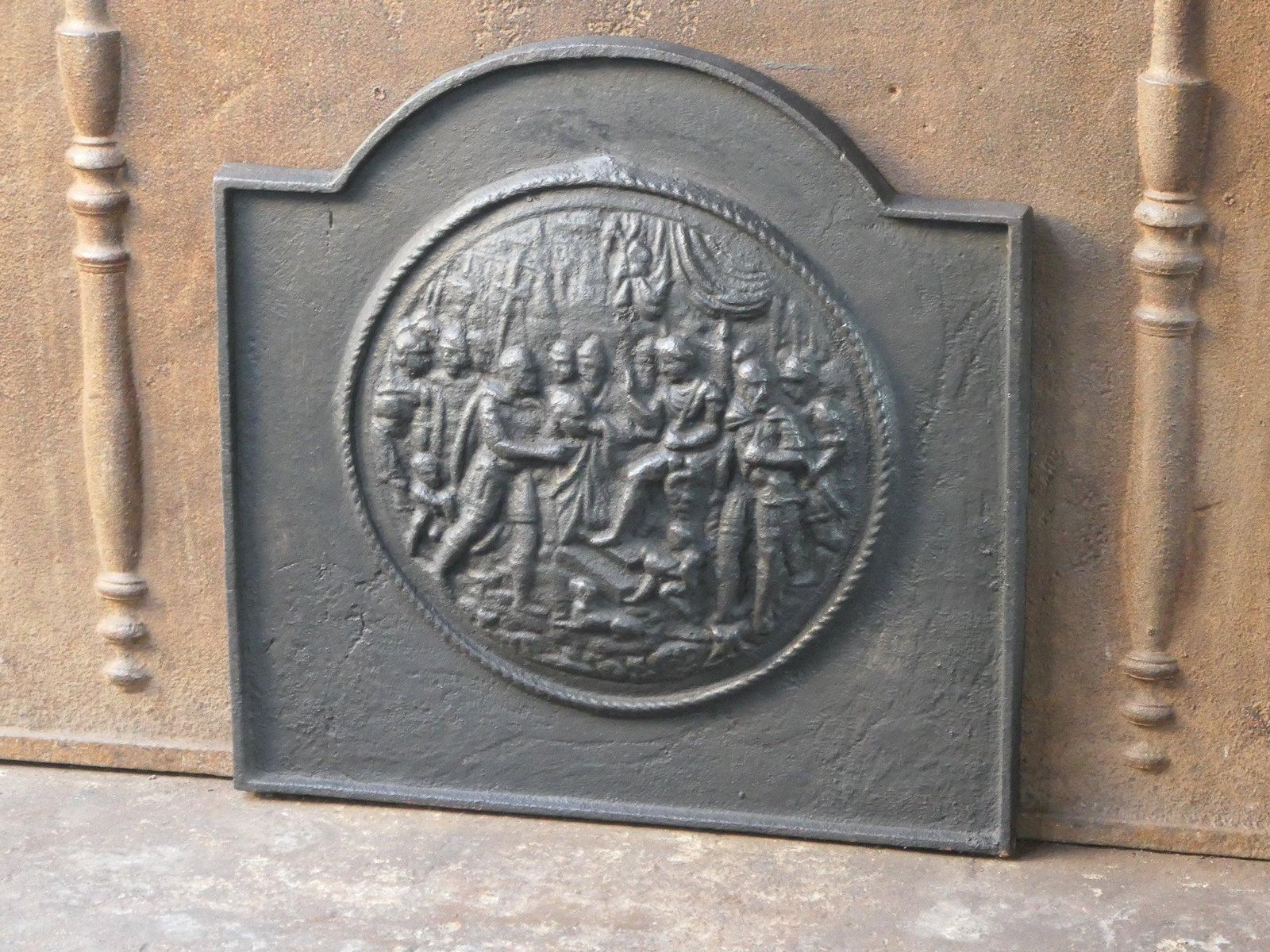 French 'Religious Scene' Fireback / Backsplash, Napoleon III Style photo 322.0