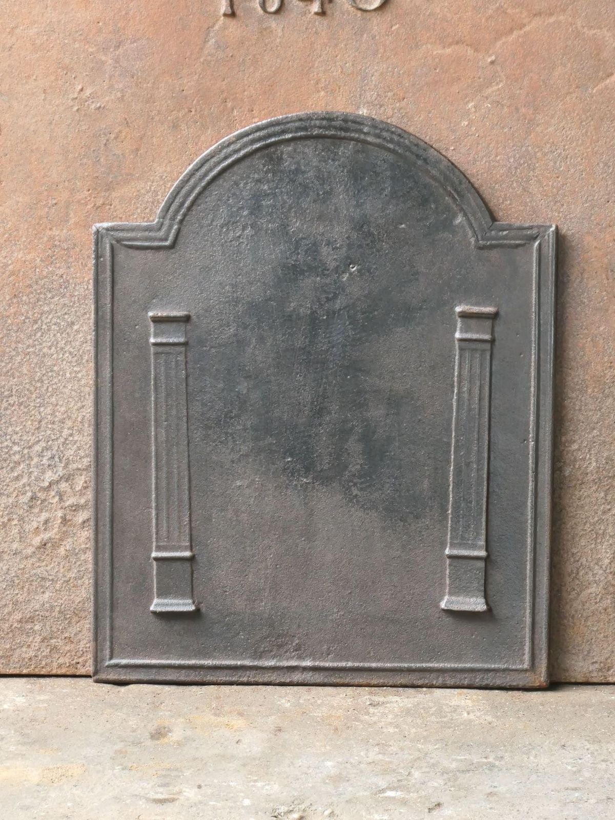 French 'Pillars Of Freedom' Fireback / Backsplash, 18th   19th C. Neoclassical P photo furniture