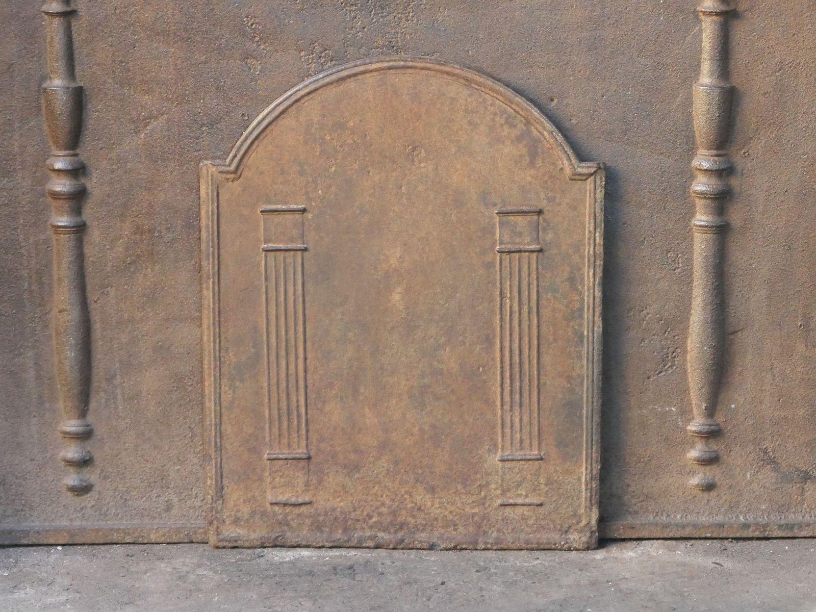French 'Pillars Of Freedom' Fireback / Backsplash, Early 19th Century photo Home Fixtures