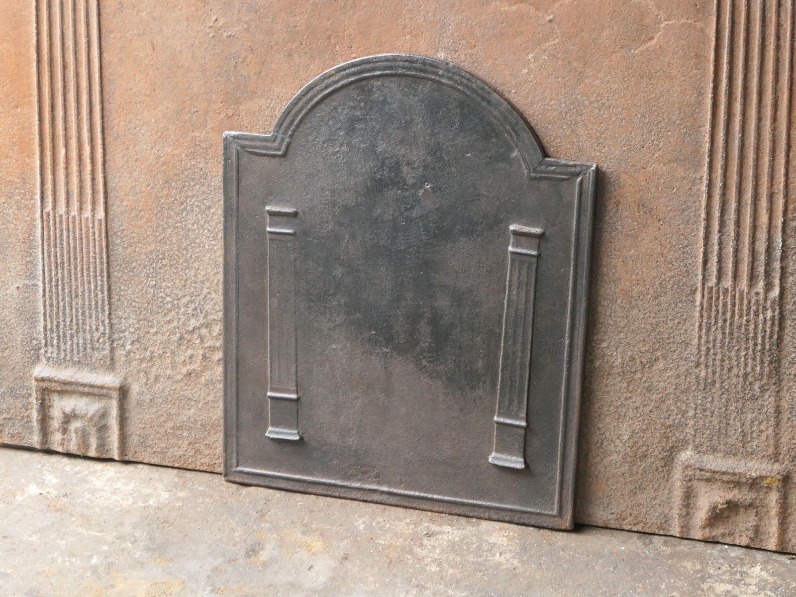 French 'Pillars Of Freedom' Fireback / Backsplash, 18th   19th C. Neoclassical P photo 296.0