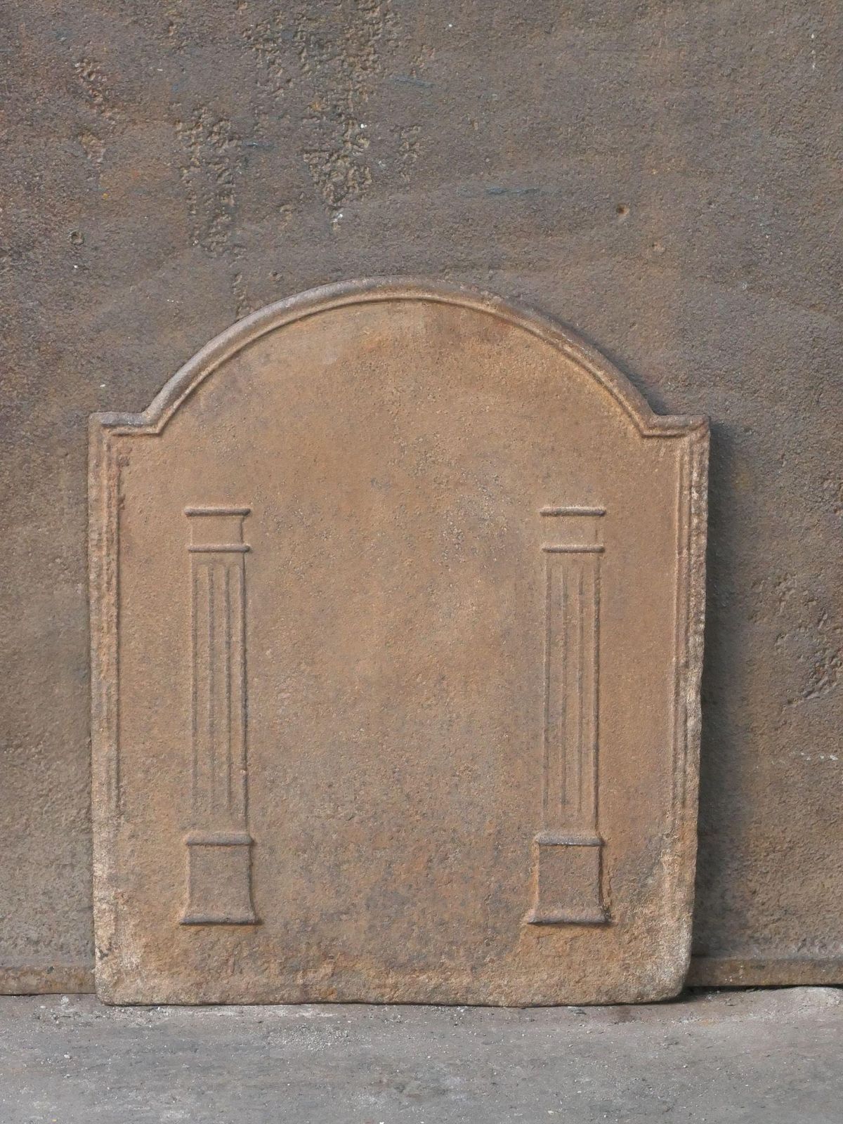 French Neoclassical 'Pillars Of Freedom' Fireback / Backsplash, Early 19th Centu photo for sale