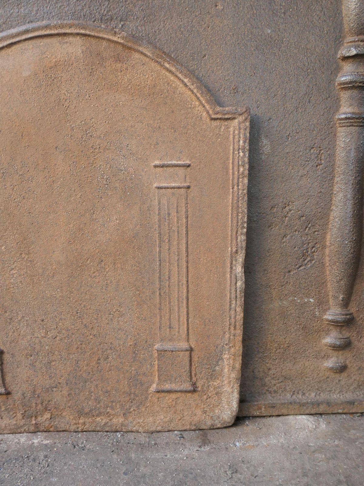 photo furniture French Neoclassical 'Pillars Of Freedom' Fireback / Backsplash, Early 19th Centu