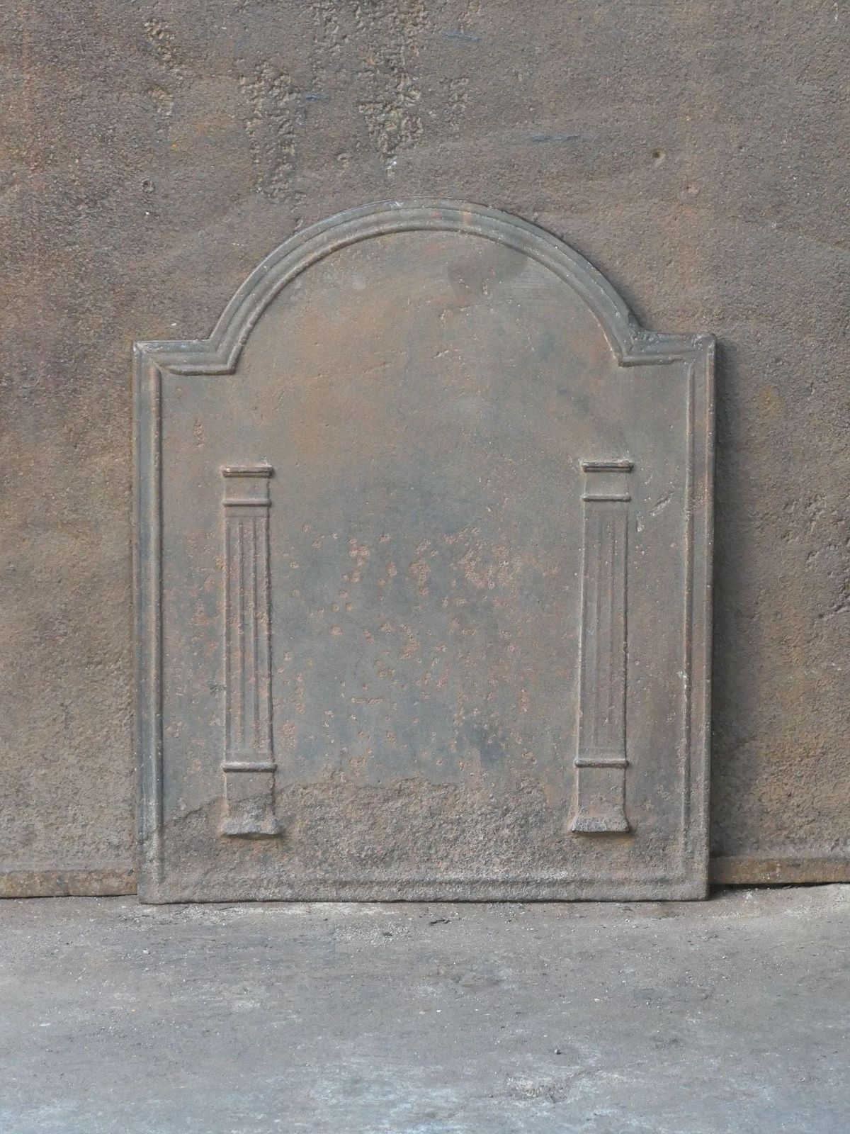 French Neoclassical 'Pillars Of Freedom' Fireback / Backsplash, Early 19th Centu photo furniture