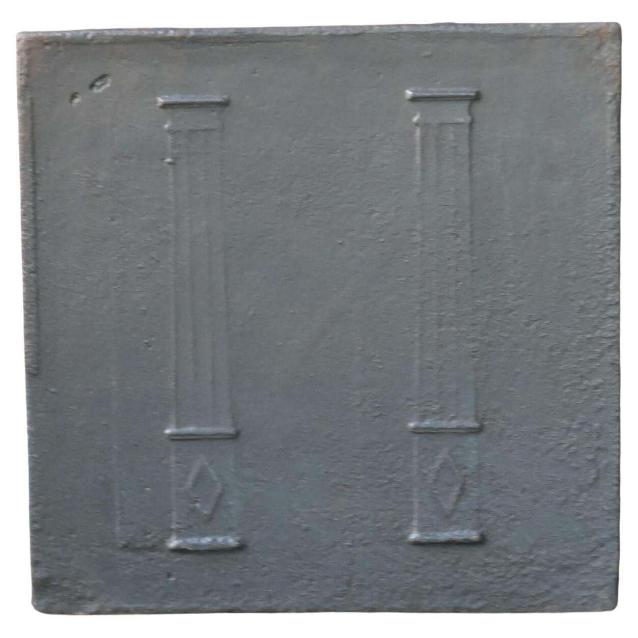 French 'Pillars Of Freedom' Fireback / Backsplash, Early 19th Century