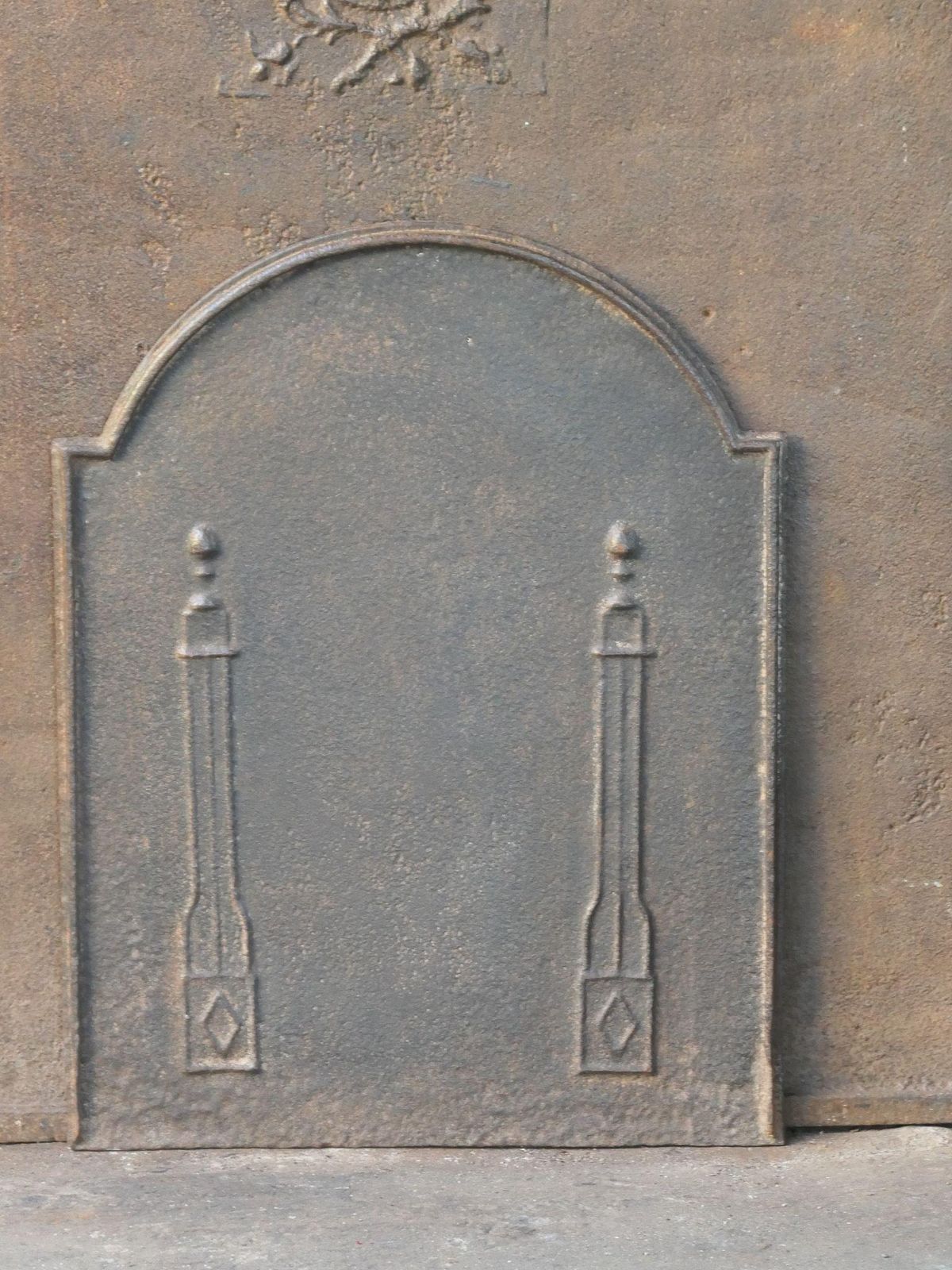 French 'Pillars Of Freedom' Fireback / Backsplash, Early 19th Century, Neoclassi photo for sale