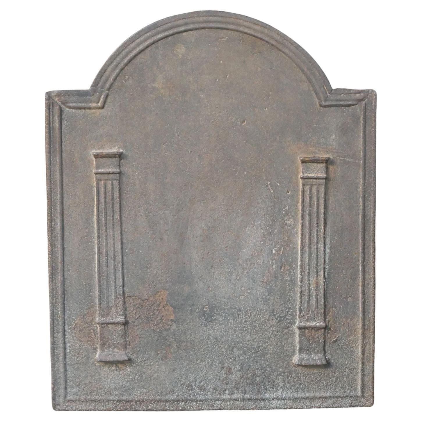 French Neoclassical Period 'Pillars Of Freedom' Fireback / Backsplash