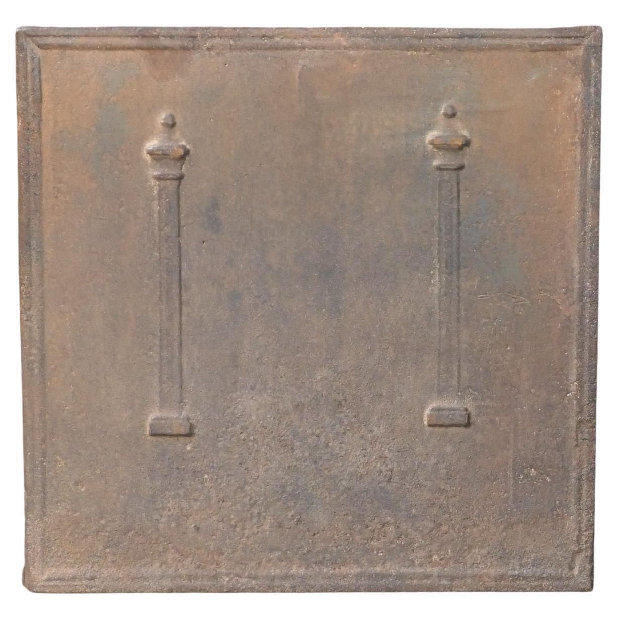 French 'Pillars Of Freedom' Fireback / Backsplash, Early 19th Century