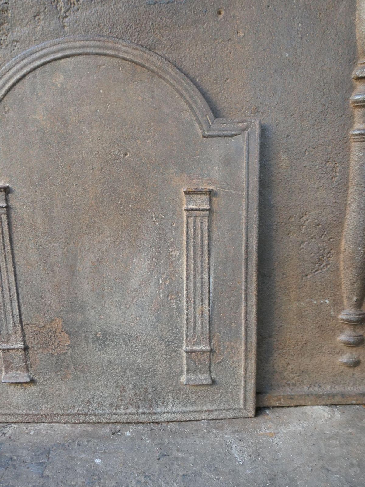 photo furniture French Neoclassical Period 'Pillars Of Freedom' Fireback / Backsplash