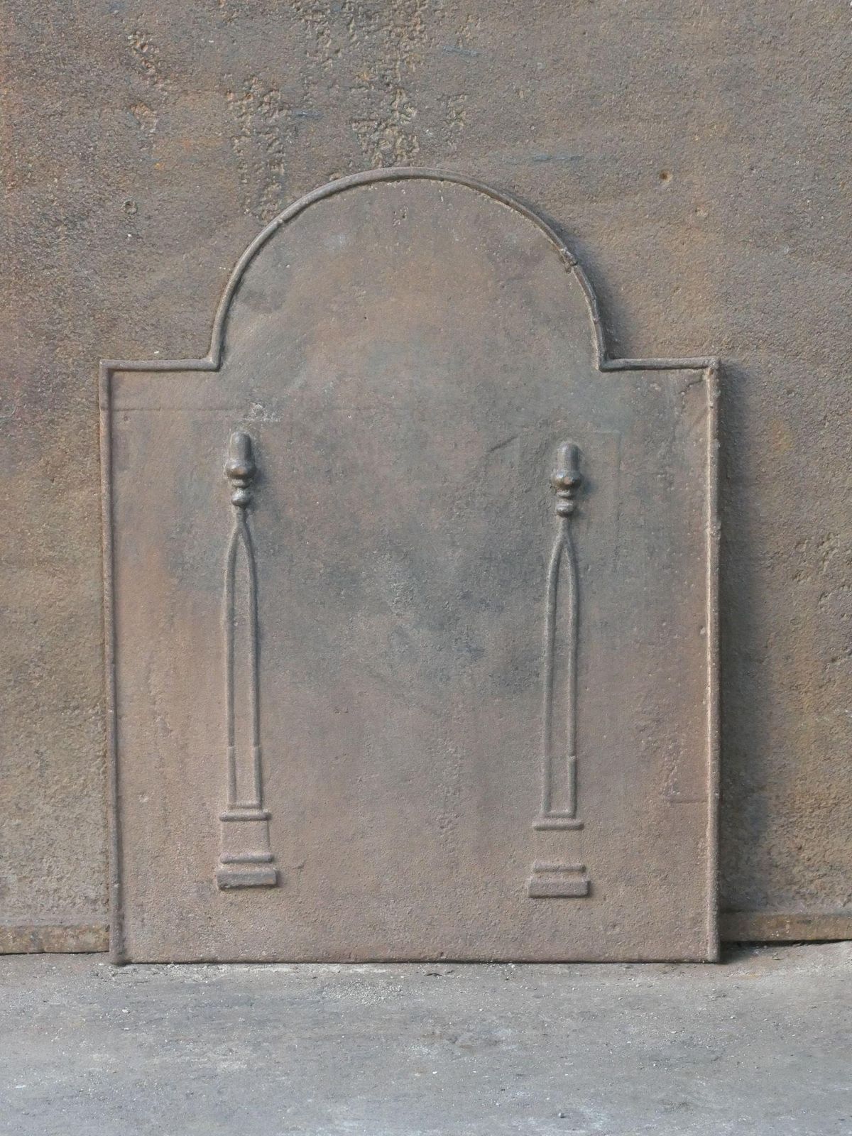 French Neoclassical 'Pillars Of Freedom' Fireback / Backsplash, Early 19th Centu photo for sale