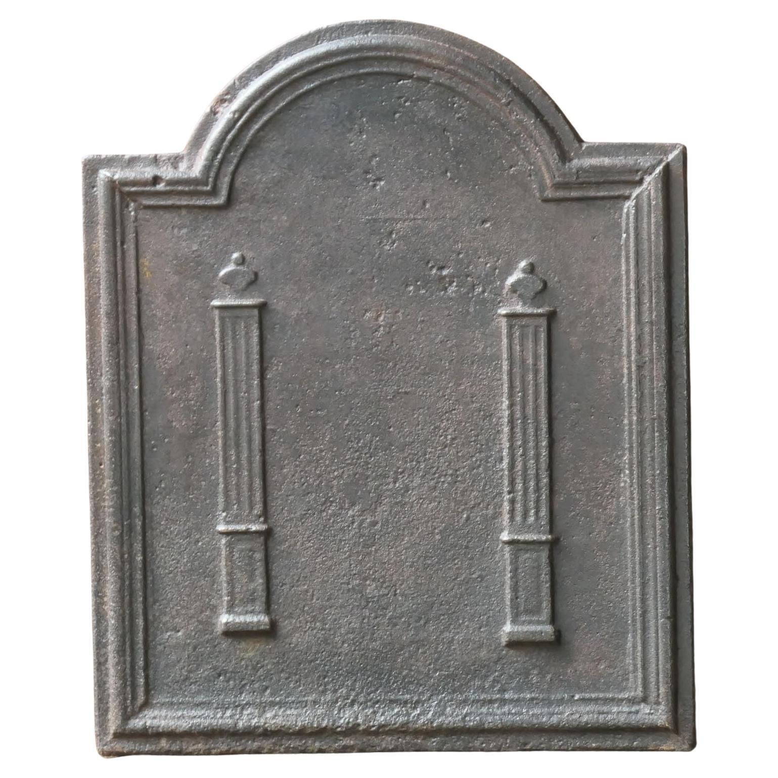 French Neoclassical Period 'Pillars Of Freedom' Fireback / Backsplash