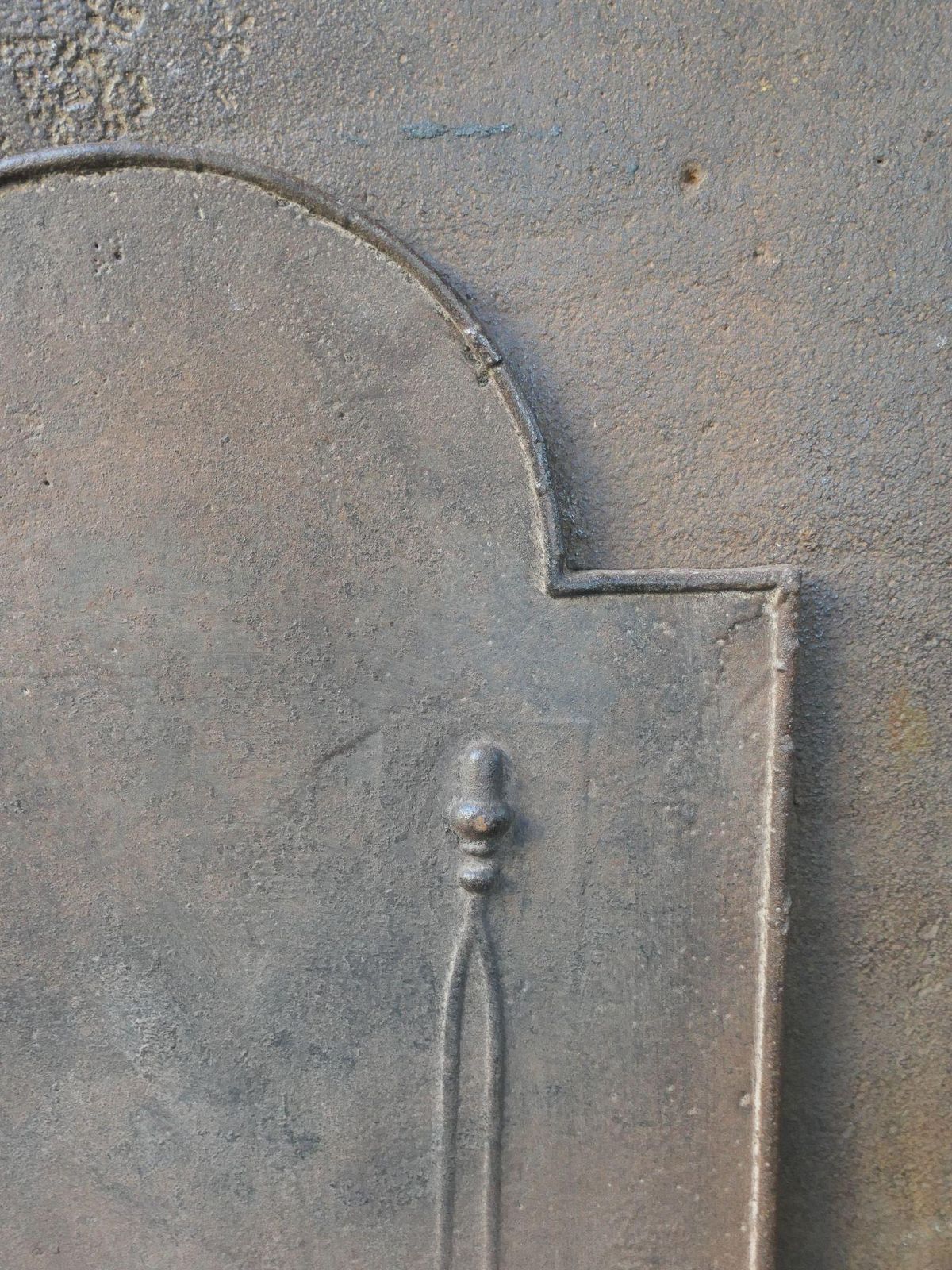 French Neoclassical 'Pillars Of Freedom' Fireback / Backsplash, Early 19th Centu photo vinterior