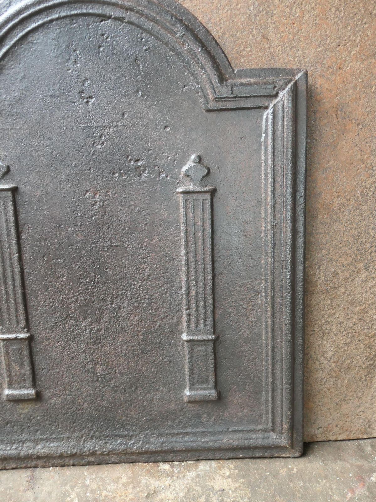 photo furniture French Neoclassical Period 'Pillars Of Freedom' Fireback / Backsplash