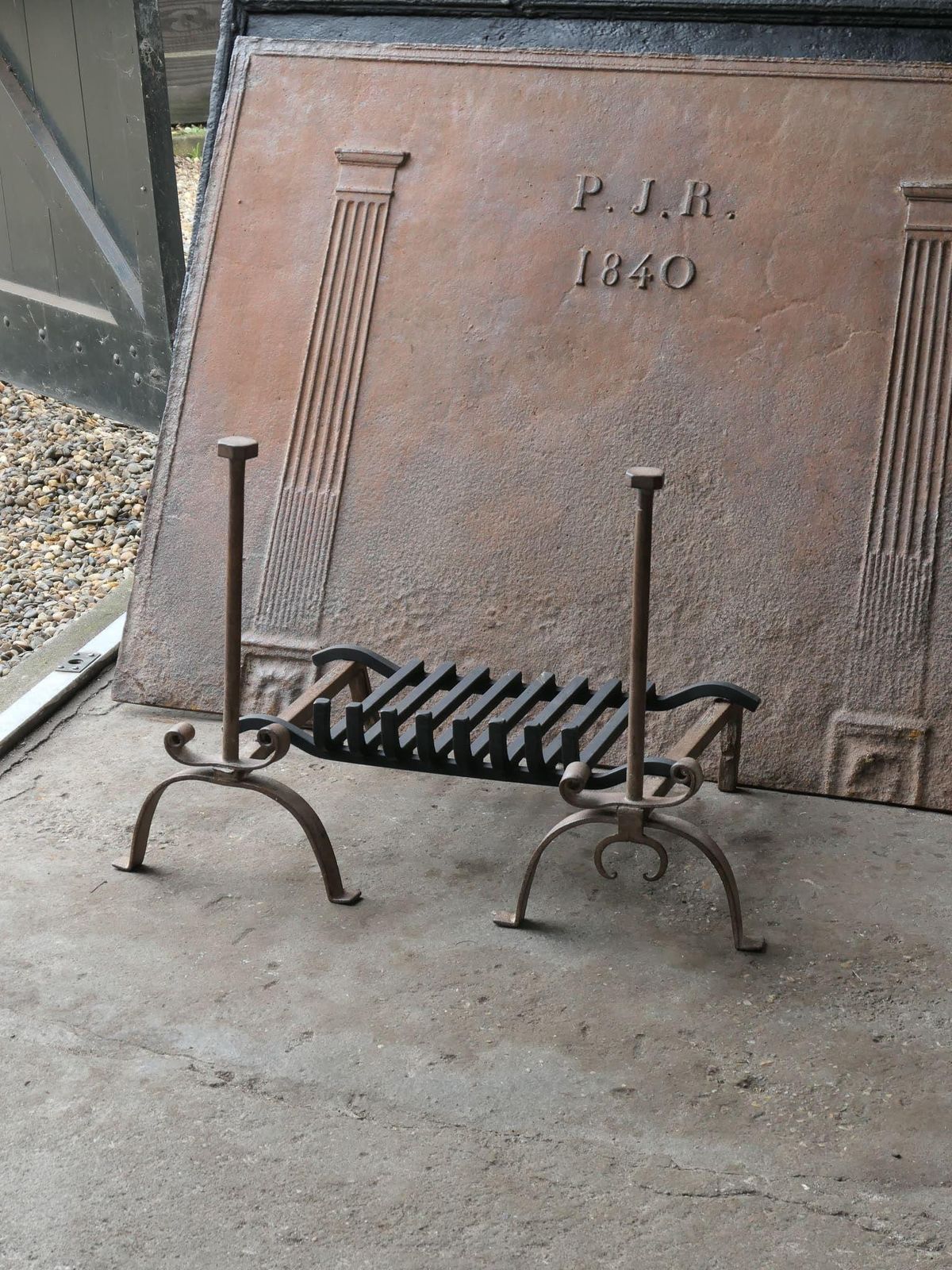 French Victorian Period Fire Grate, Fireplace Grate, 19th Century photo for sale