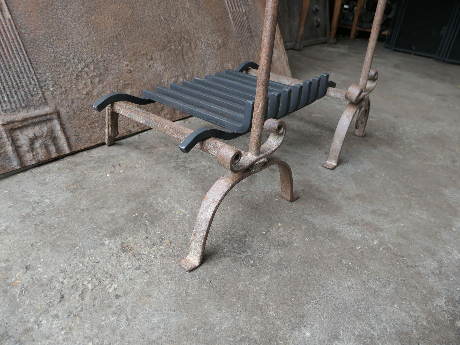 photo for sale French Victorian Period Fire Grate, Fireplace Grate, 19th Century