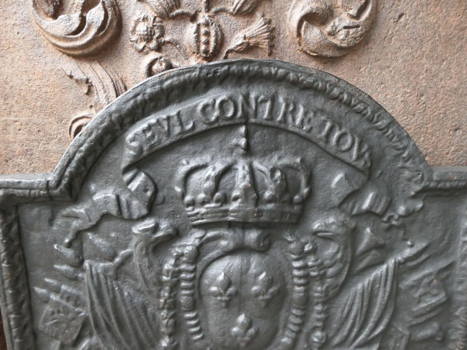 French Fireback / Backsplash With The Arms Of France, Louis XIV Style photo 339.0