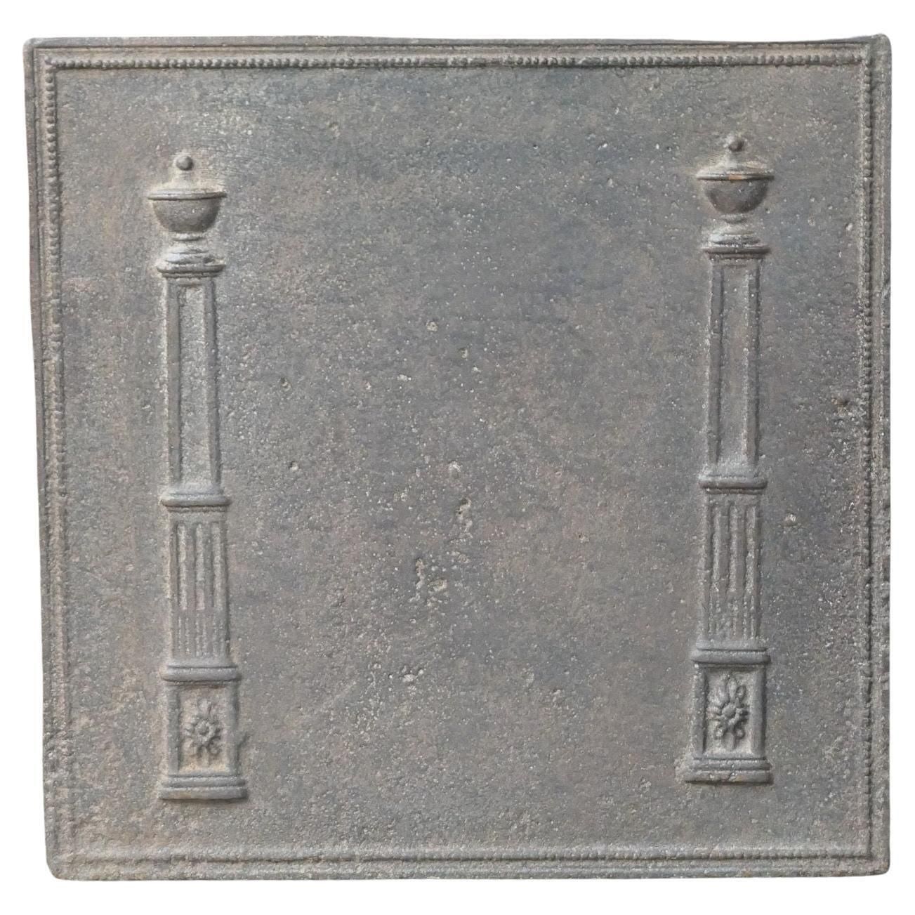 French 'Pillars Of Freedom' Fireback / Backsplash, Early 19th Century