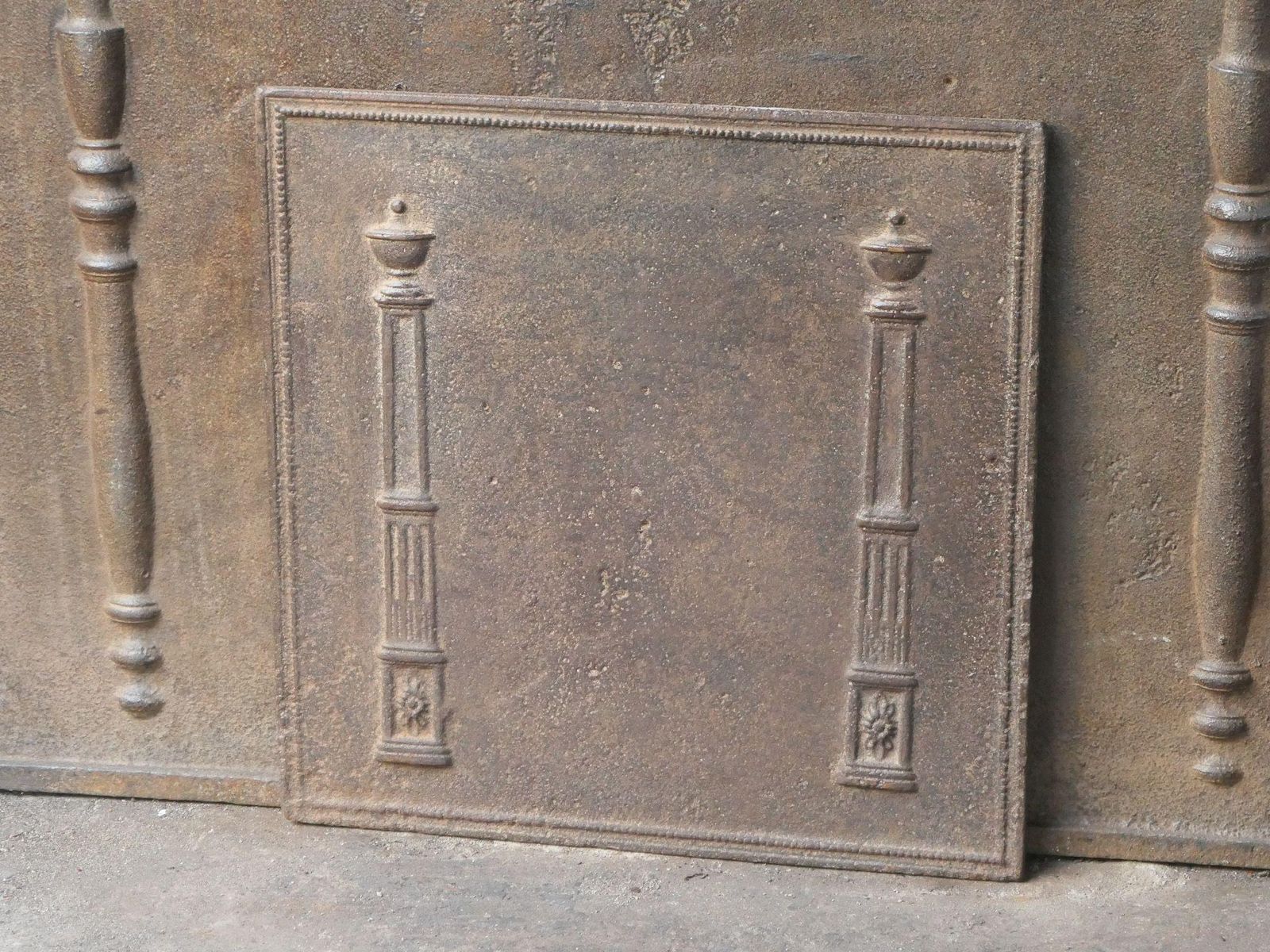 French 'Pillars Of Freedom' Fireback / Backsplash, Early 19th Century photo for sale
