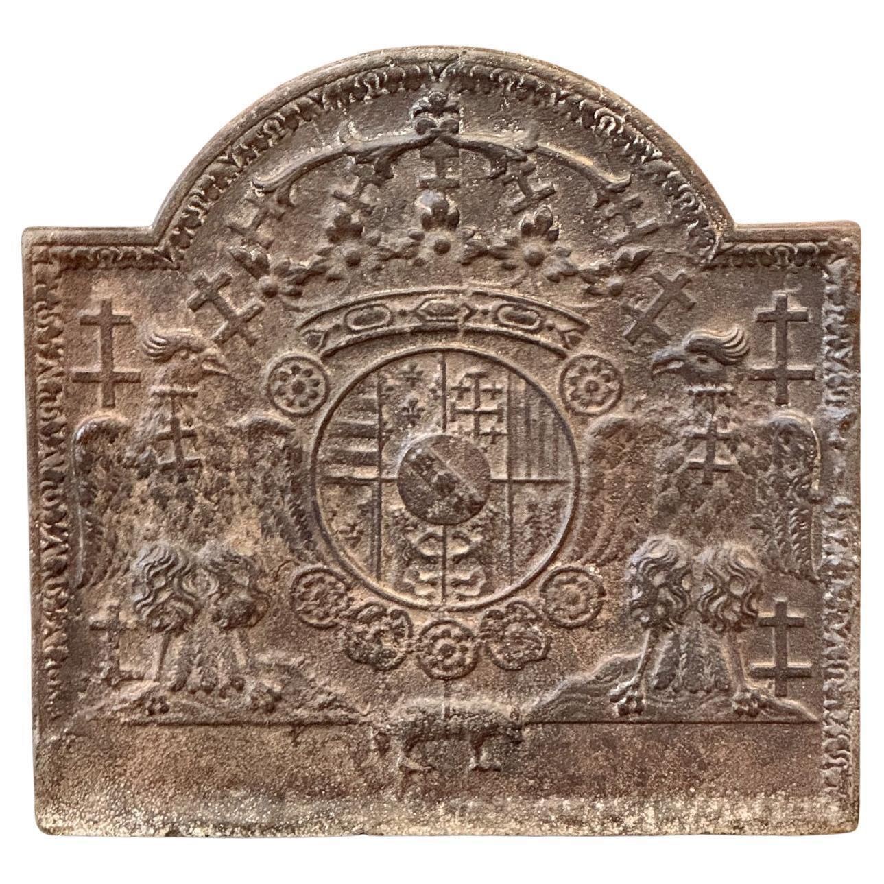 French 'Arms Of Lorraine' Fireback, 20th Century, Louis XIV Style