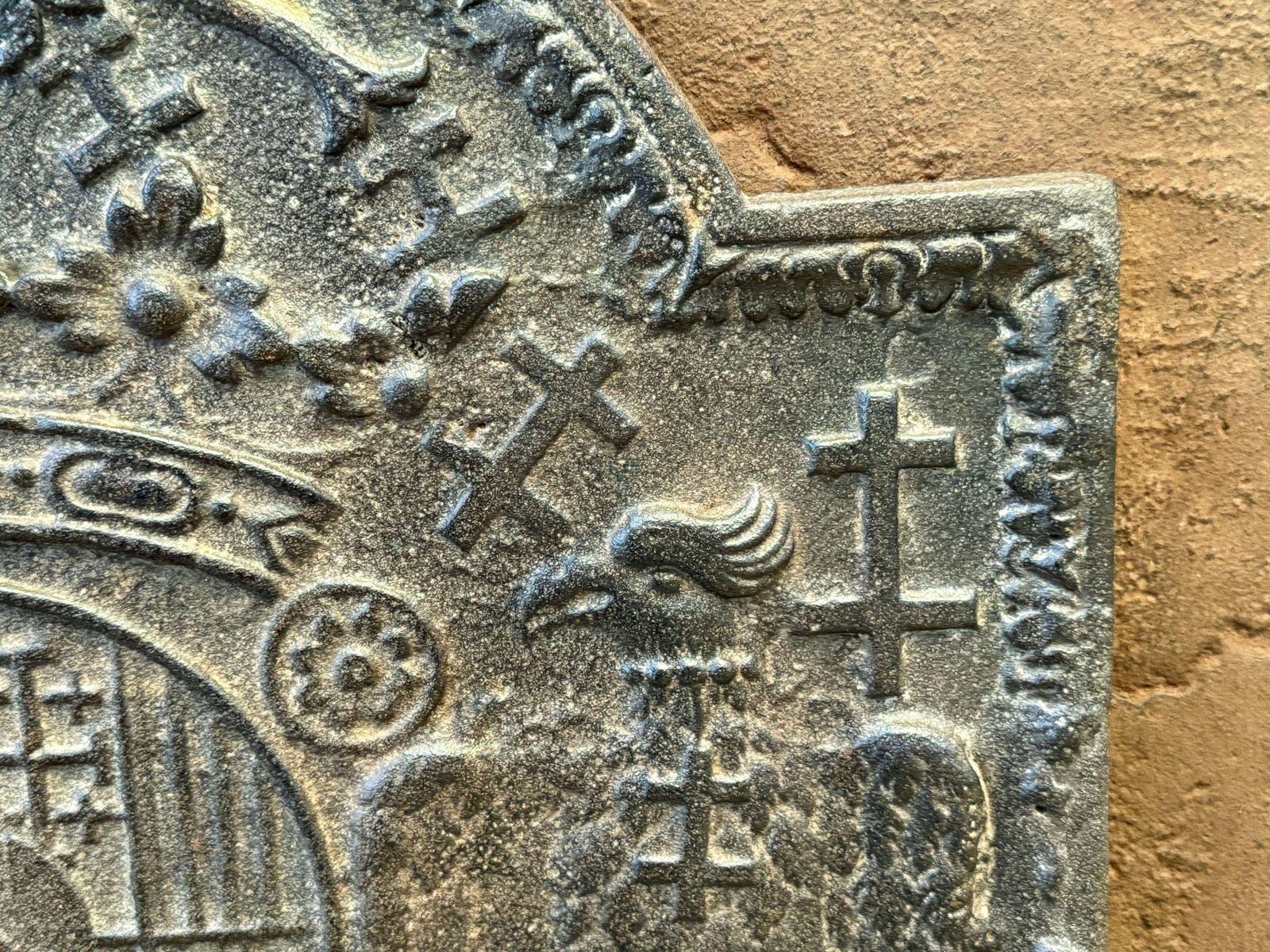 French 'Arms Of Lorraine' Fireback, 20th Century, Louis XIV Style photo Home Fixtures