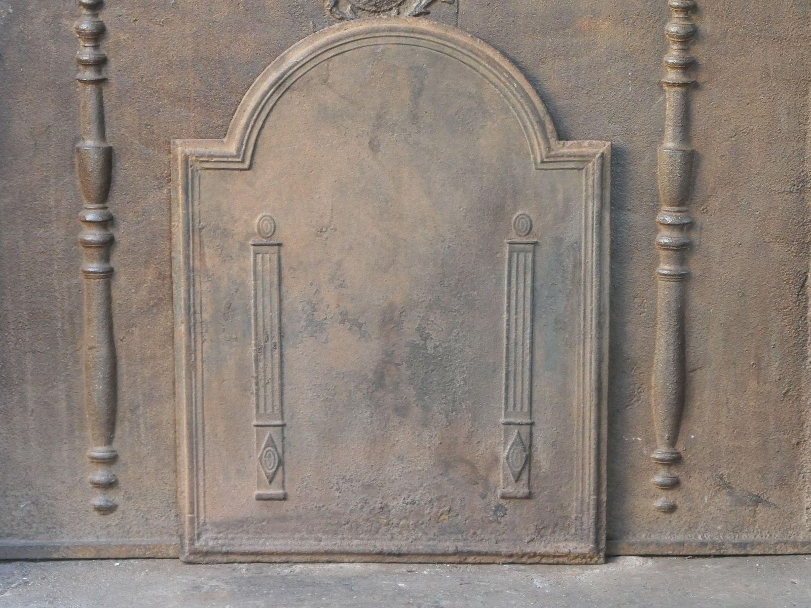 French 'Pillars Of Freedom' Fireback / Backsplash, Early 19th Century photo for sale