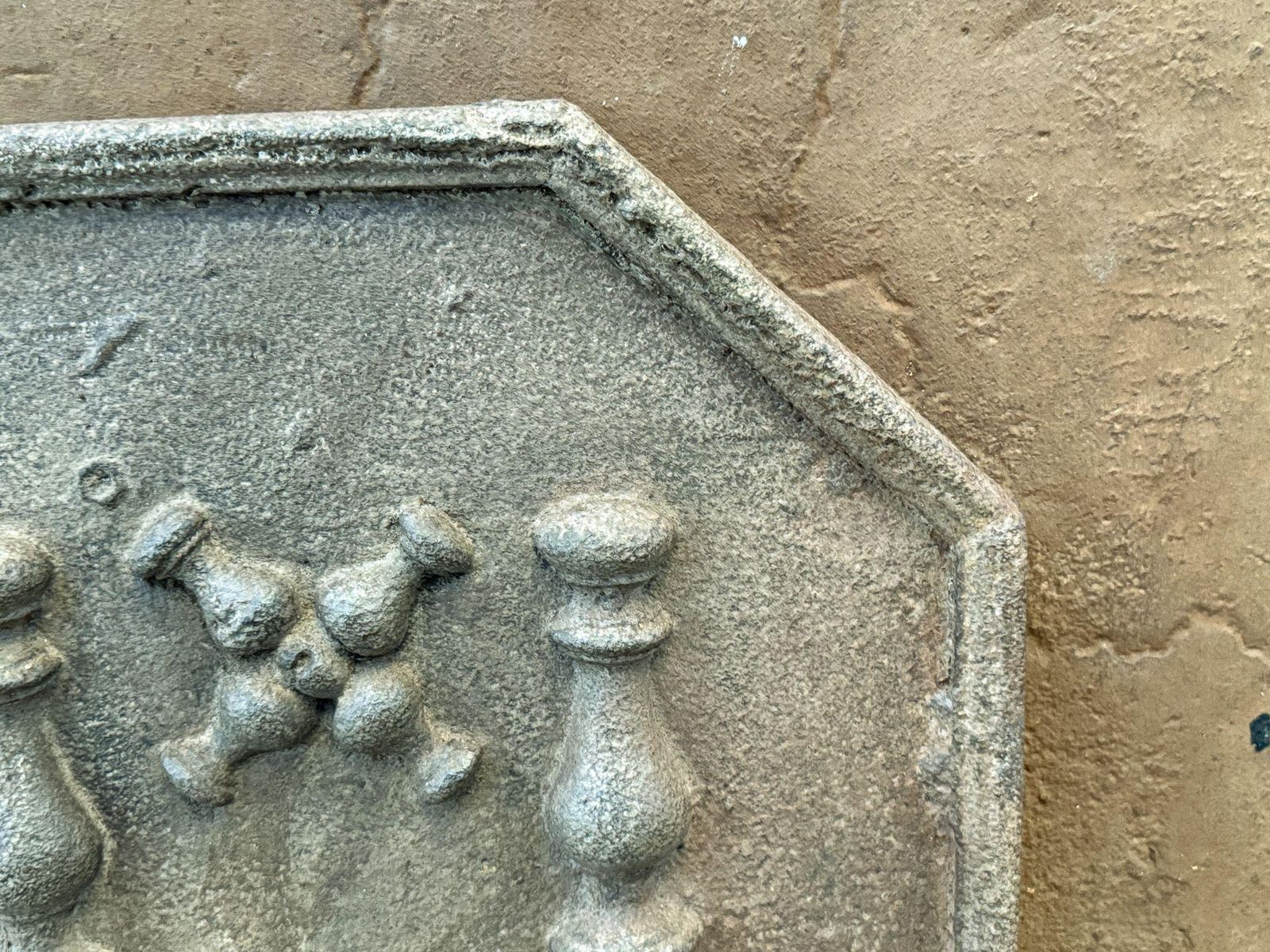 Louis XIV Period 'Pillars With Saint Andrew's Cross' Fireback / Backsplash photo 382.0