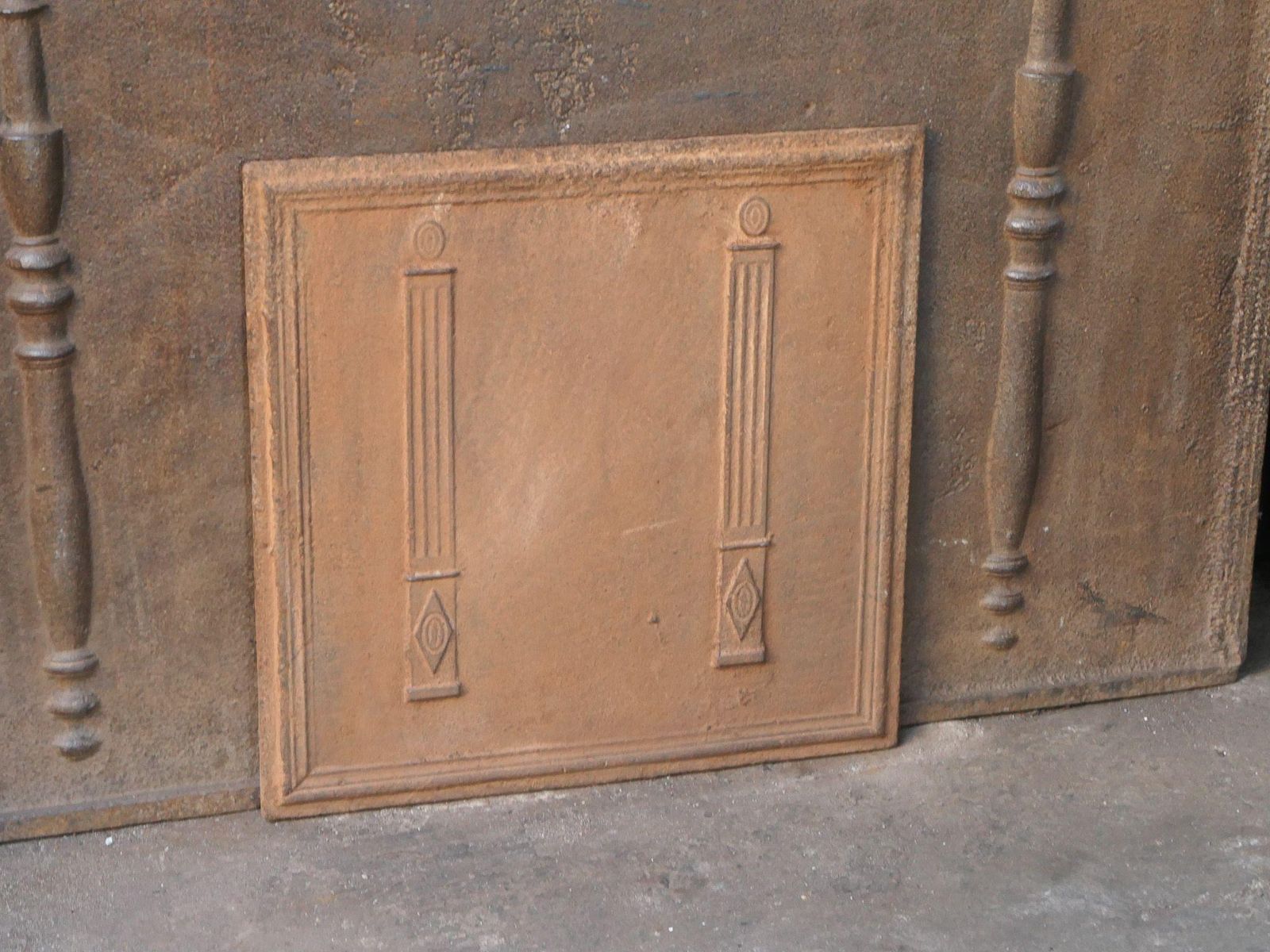French 'Pillars Of Freedom' Fireback / Backsplash, Early 19th C. photo Home Fixtures