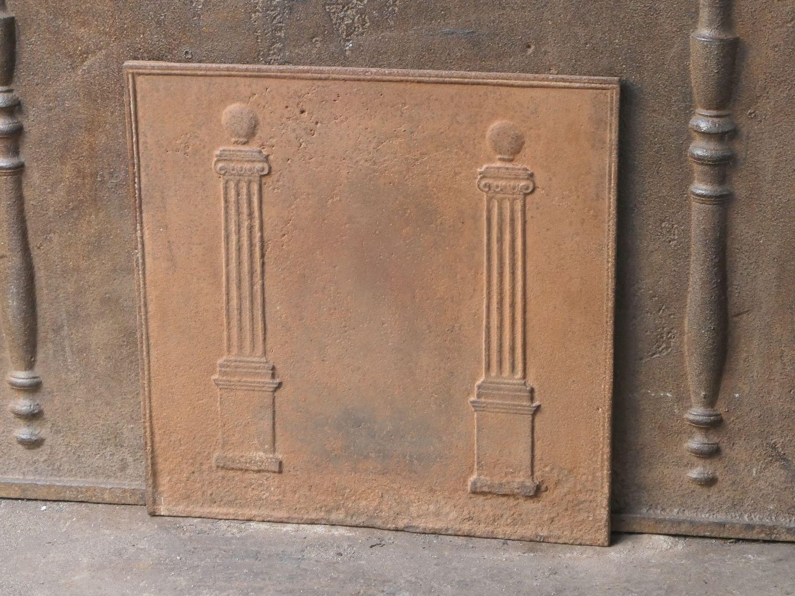 French 'Pillars Of Freedom' Fireback / Backsplash, Early 19th C. photo for sale