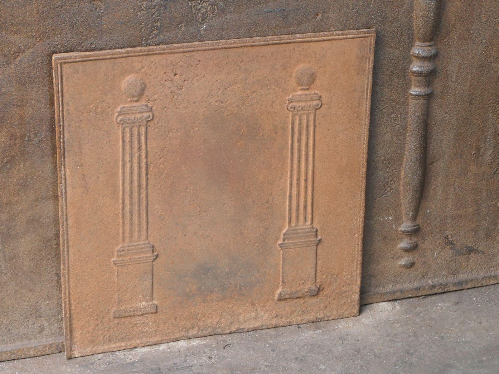 French 'Pillars Of Freedom' Fireback / Backsplash, Early 19th C. photo Home Fixtures