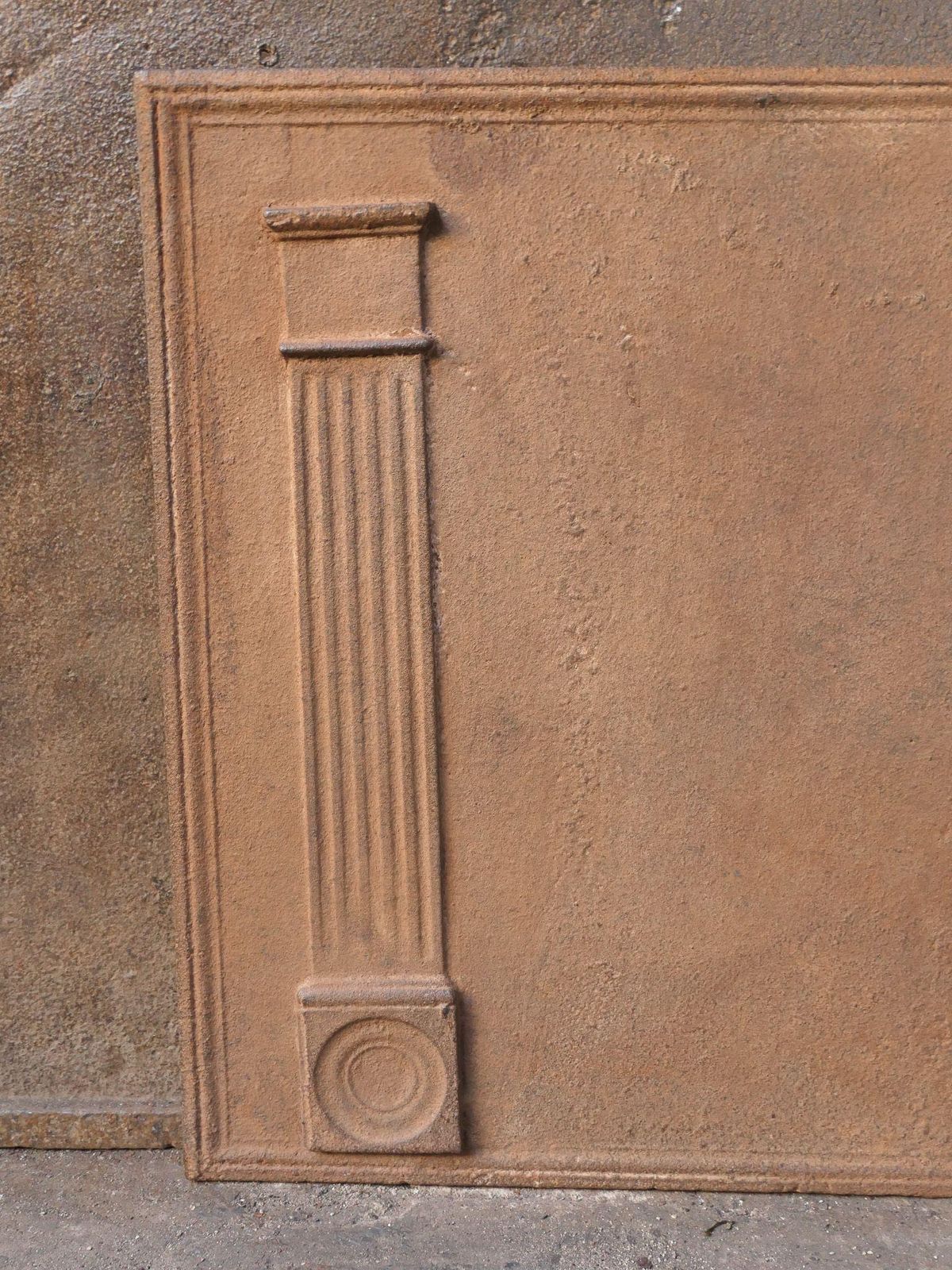 French 'Pillars Of Freedom' Fireback / Backsplash, Early 19th Century photo buy
