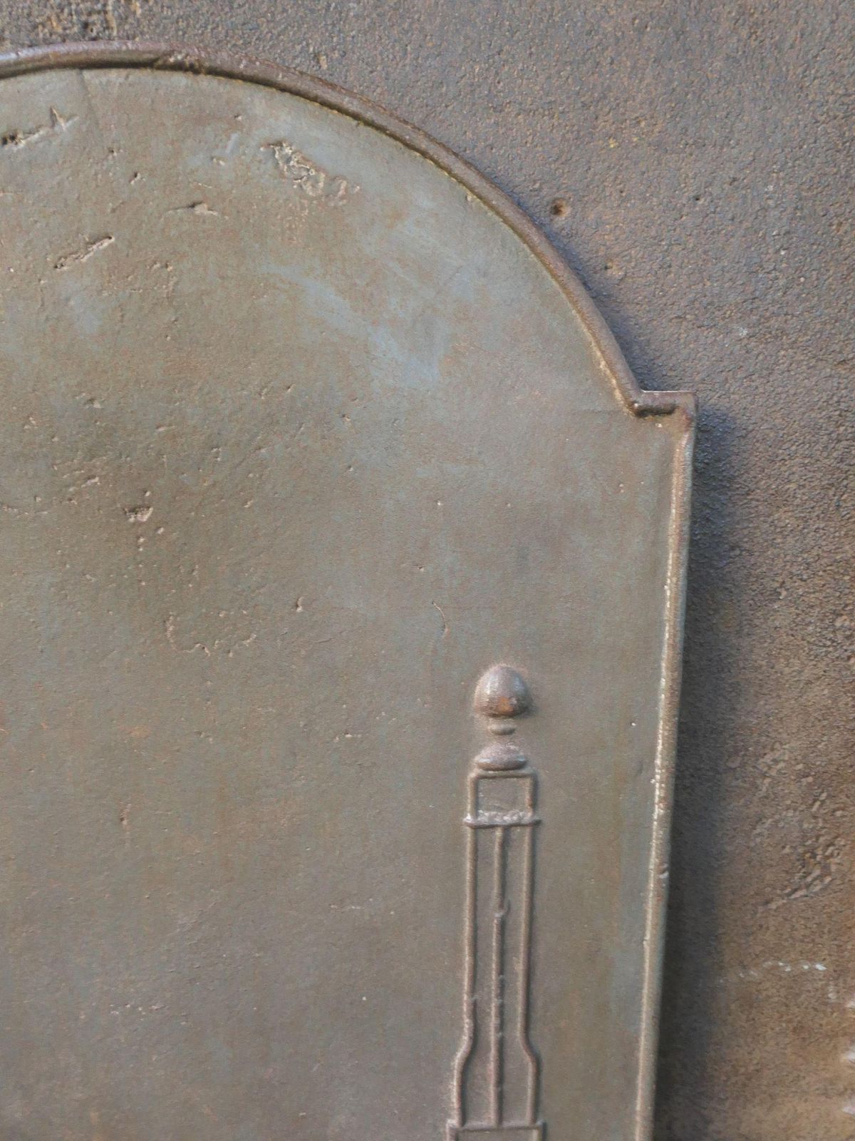 Antique French 'Pillars Of Freedom' Fireback / Backsplash, Early 19th C. photo 339.0