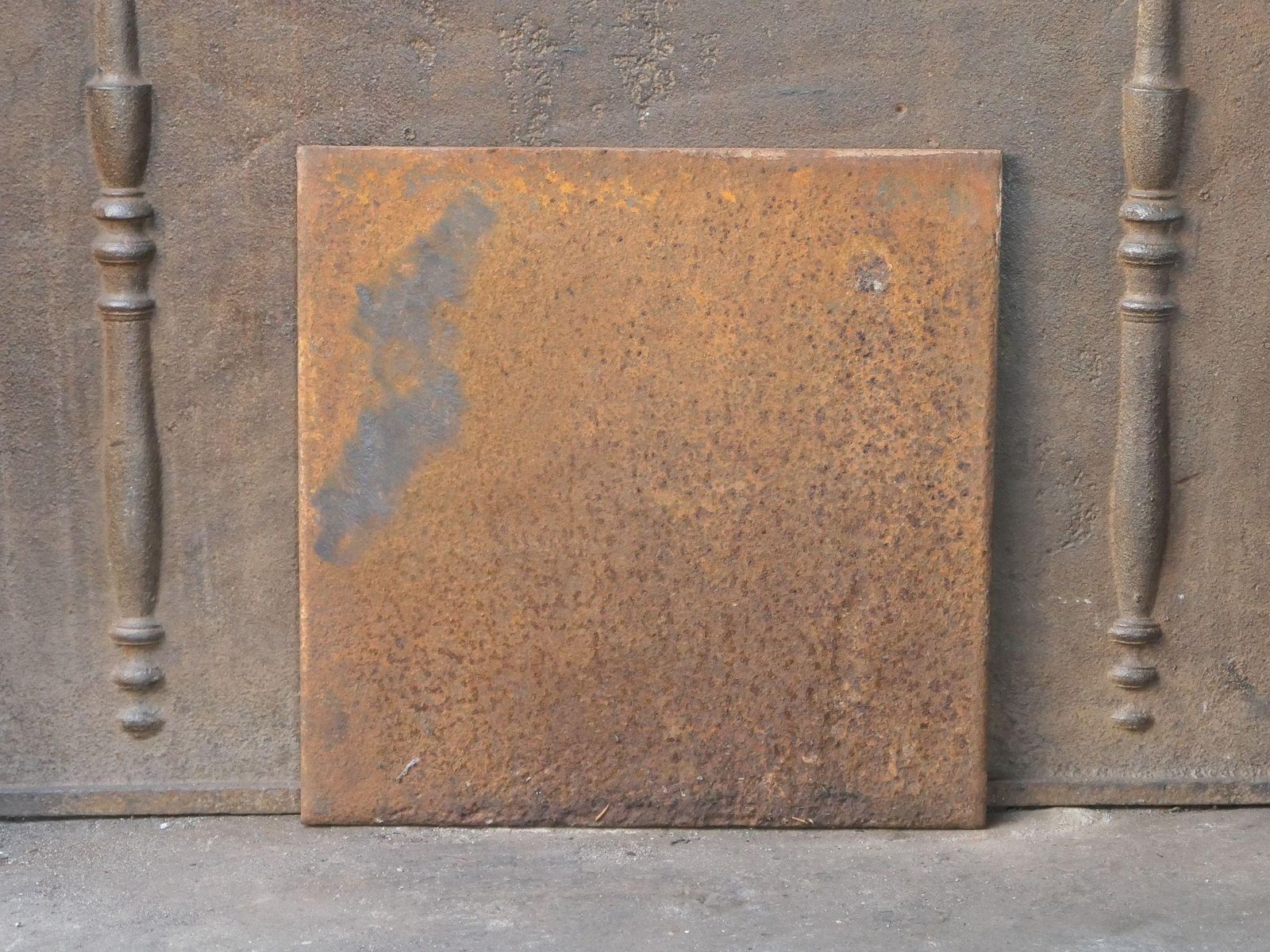 photo furniture French 'Pillars Of Freedom' Fireback / Backsplash, Early 19th Century