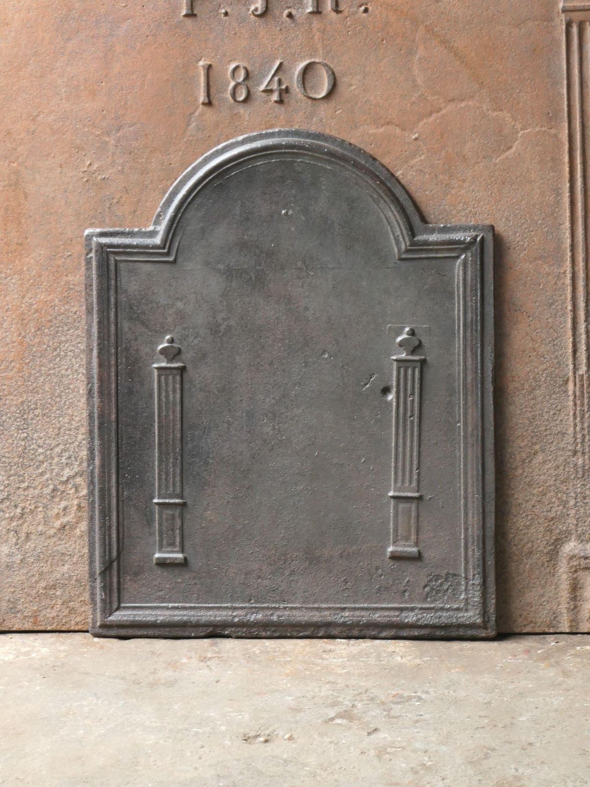 French 'Pillars Of Freedom' Fireback / Backsplash, Early 19th C. photo furniture