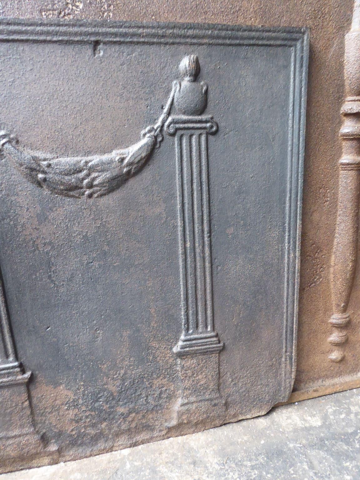 French 'Pillars Of Freedom' Fireback / Backsplash, 19th Century photo Home Fixtures